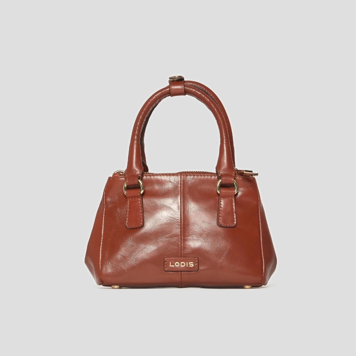 ECLIPSE TOP HANDLE GLAZED CROSSBODY - RUST