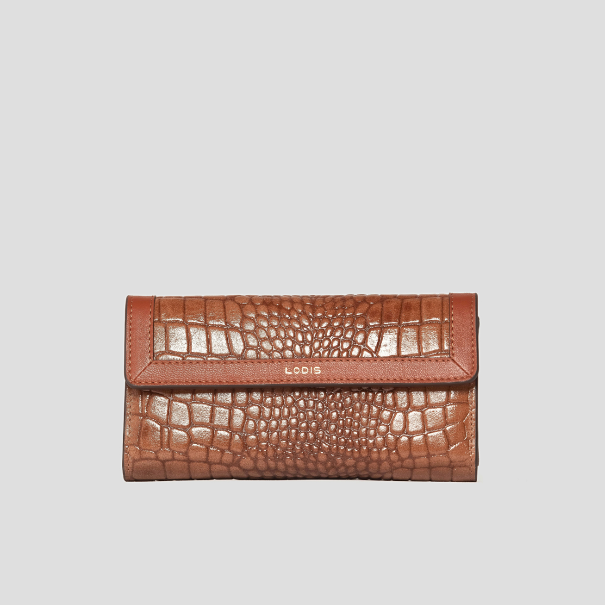 AMARA CHECKBOOK CLUTCH - CHESTNUT