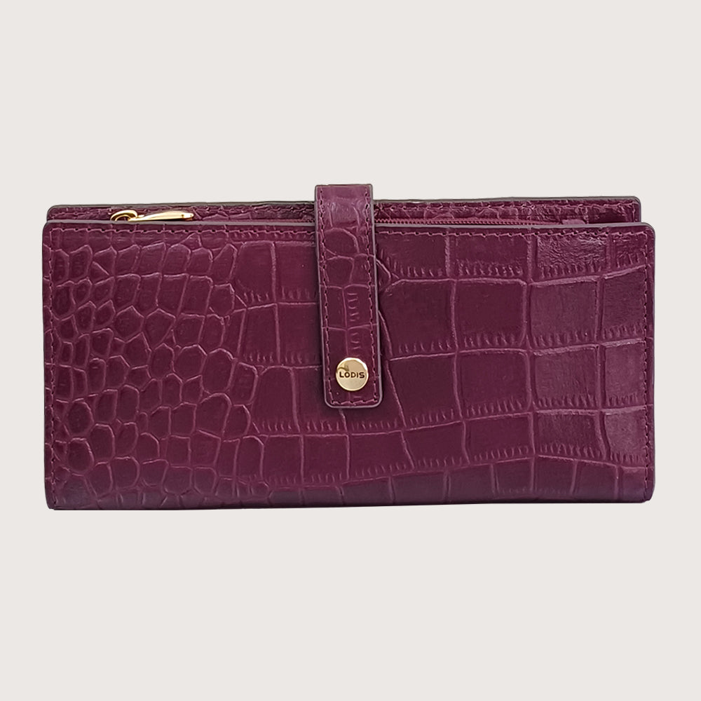 CAROLINE LARGE FLAP ID WALLET (CROCO VERSION)