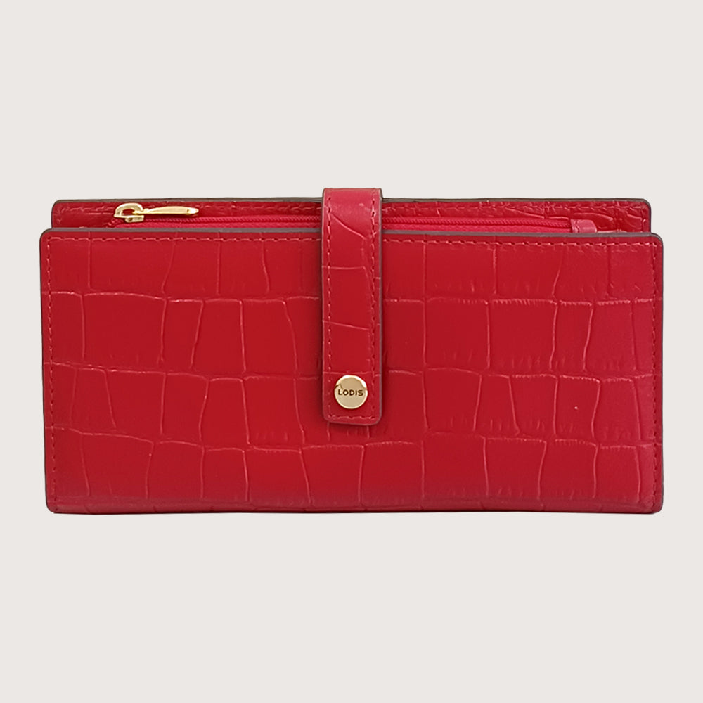 Caroline Large Flap ID Wallet (Croco)