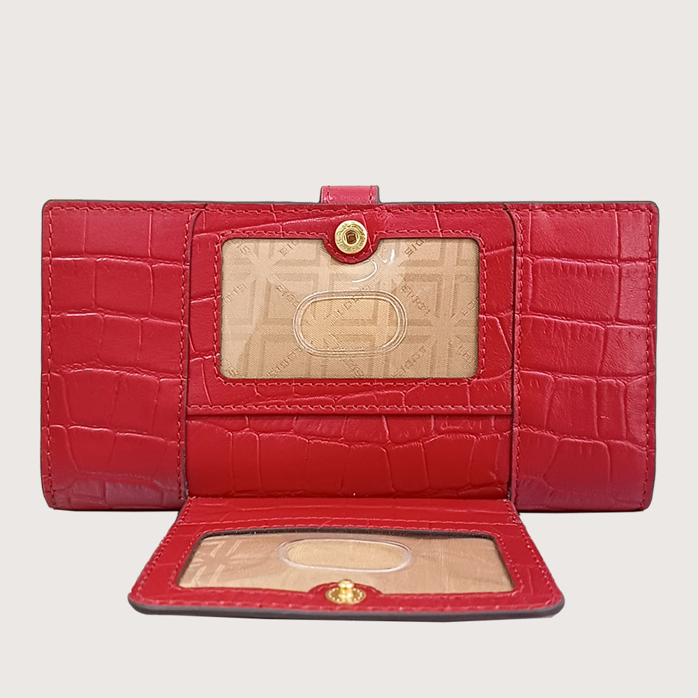 CAROLINE LARGE FLAP ID WALLET (CROCO VERSION)
