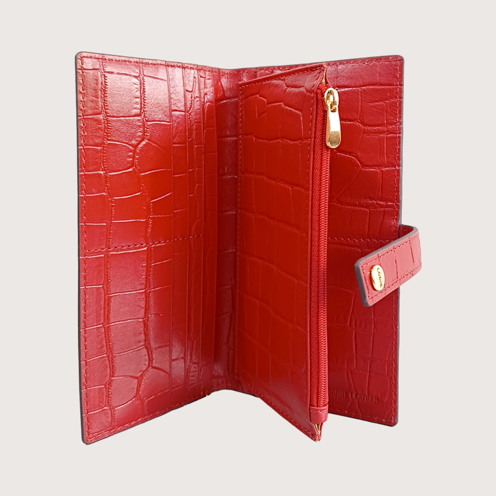 CAROLINE LARGE FLAP ID WALLET (CROCO VERSION)