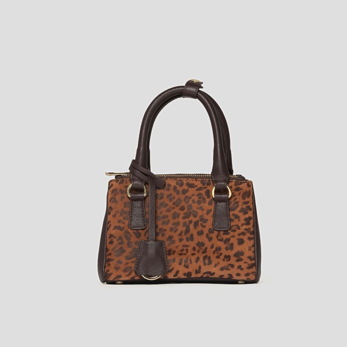 ECLIPSE TOP HANDLE TEXAS CROSSBODY - ORANGE CHEETAH PRINT GENUINE HAIR CALF LEATHER
