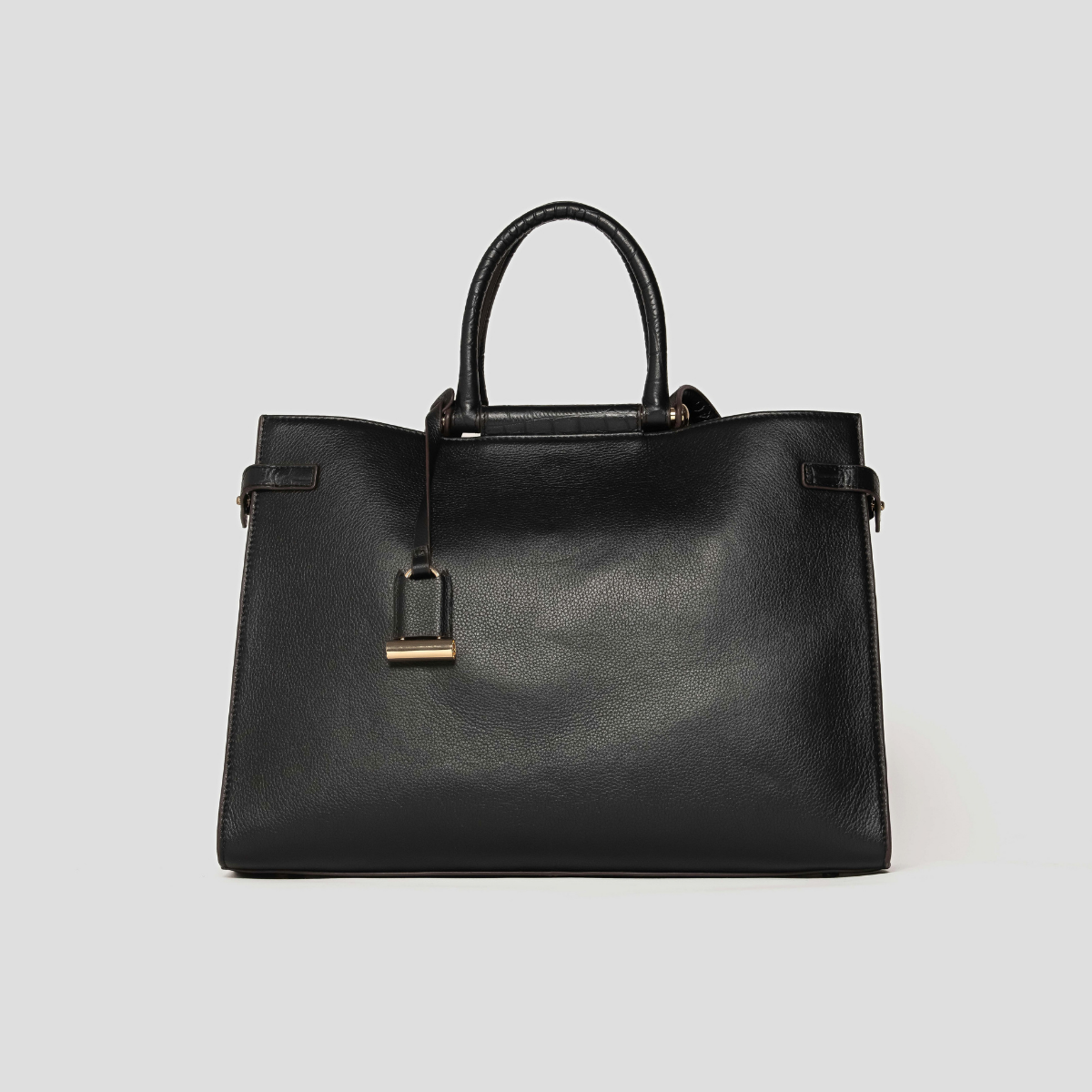 AMARA TOP HANDLE TOTE - BLACK