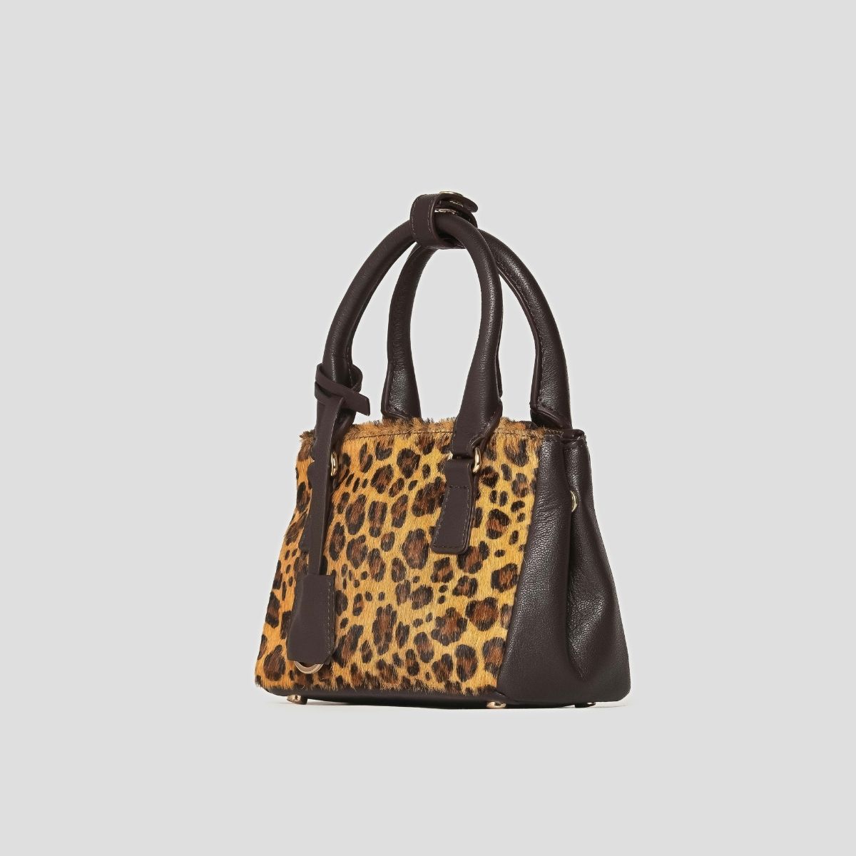 ECLIPSE TOP HANDLE TEXAS CROSSBODY - CHEETAH PRINT GENUINE HAIR CALF LEATHER