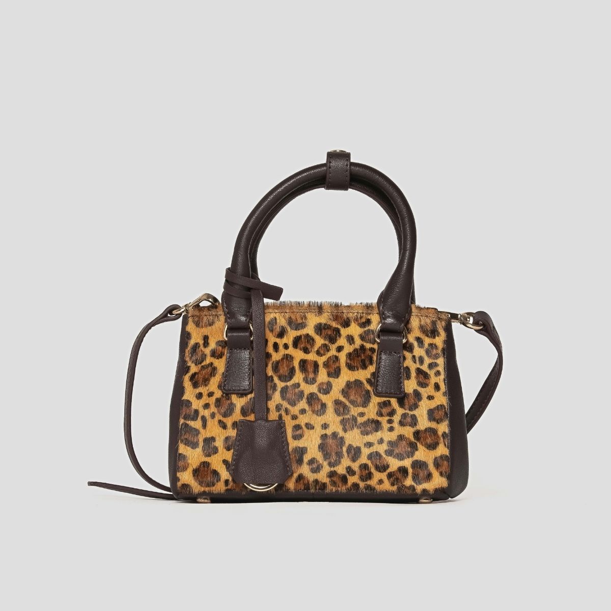 ECLIPSE TOP HANDLE TEXAS CROSSBODY - CHEETAH PRINT GENUINE HAIR CALF LEATHER
