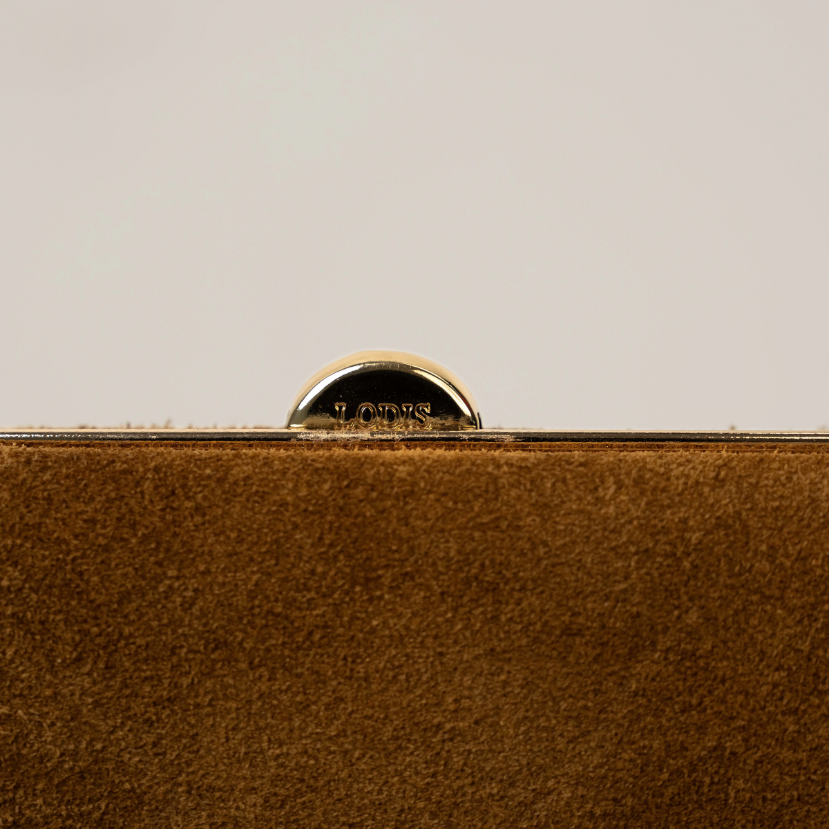 CELARA FRAME CLUTCH - TAN