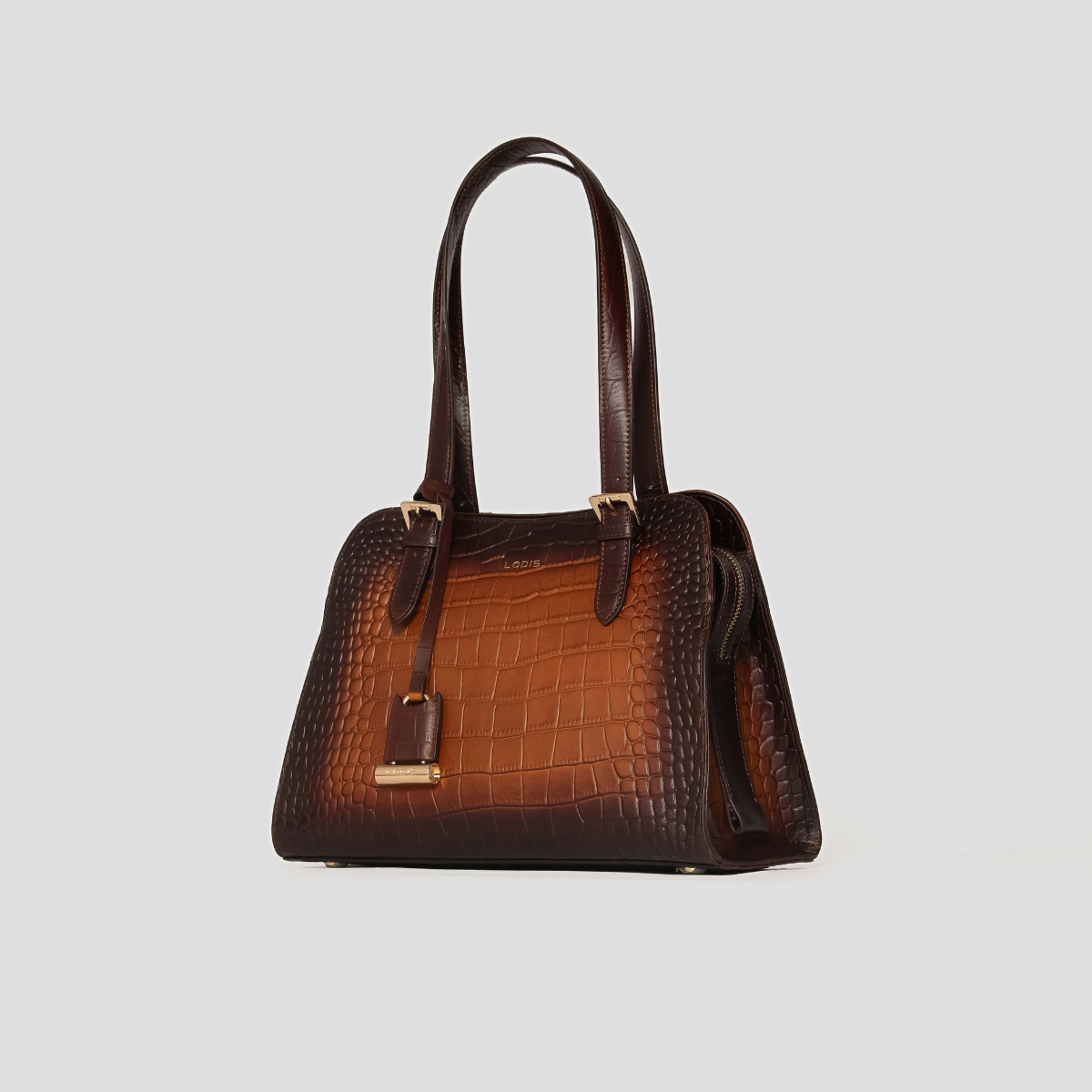VINTAGE BURNISHED SATCHEL - CHESTNUT