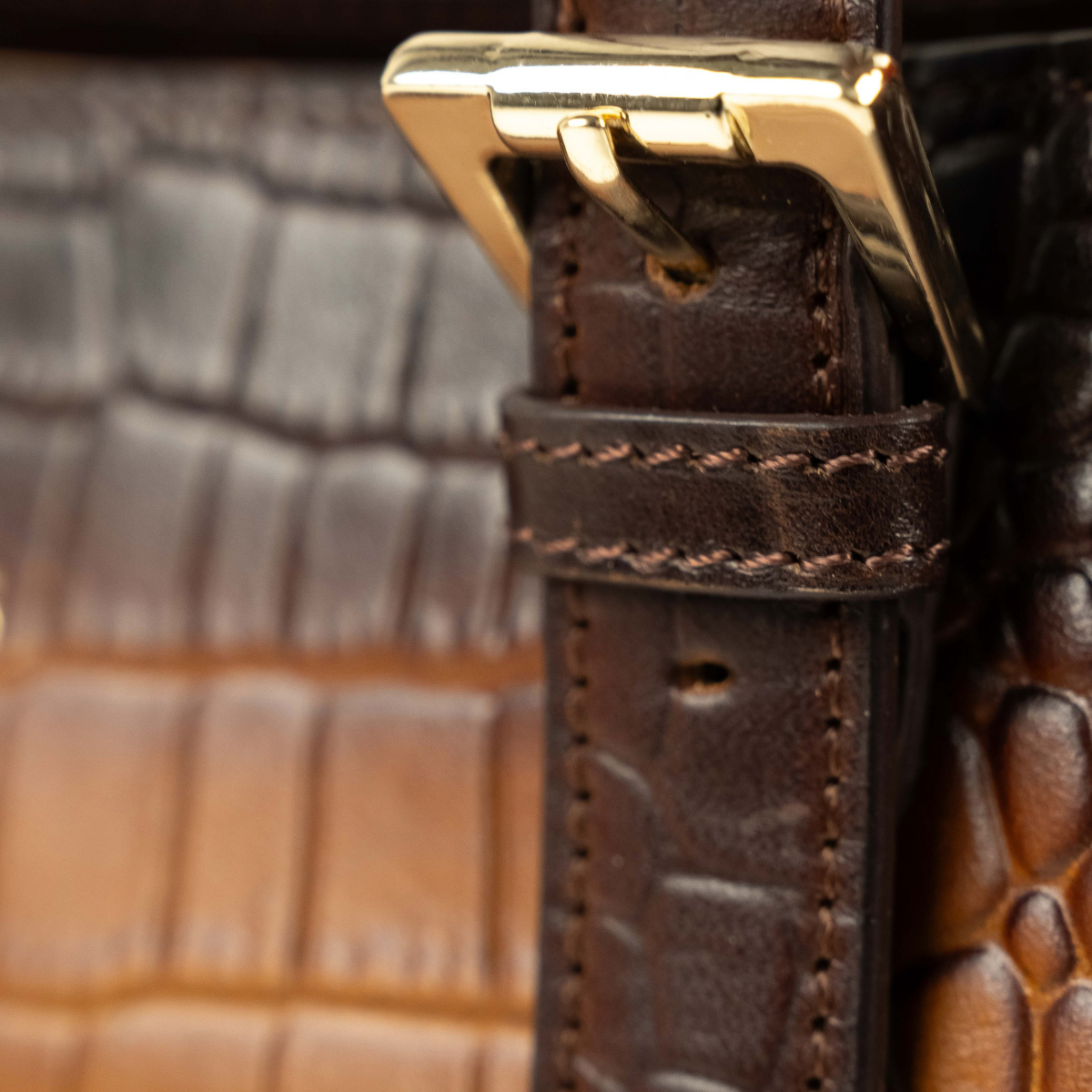 VINTAGE BURNISHED SATCHEL - CHESTNUT