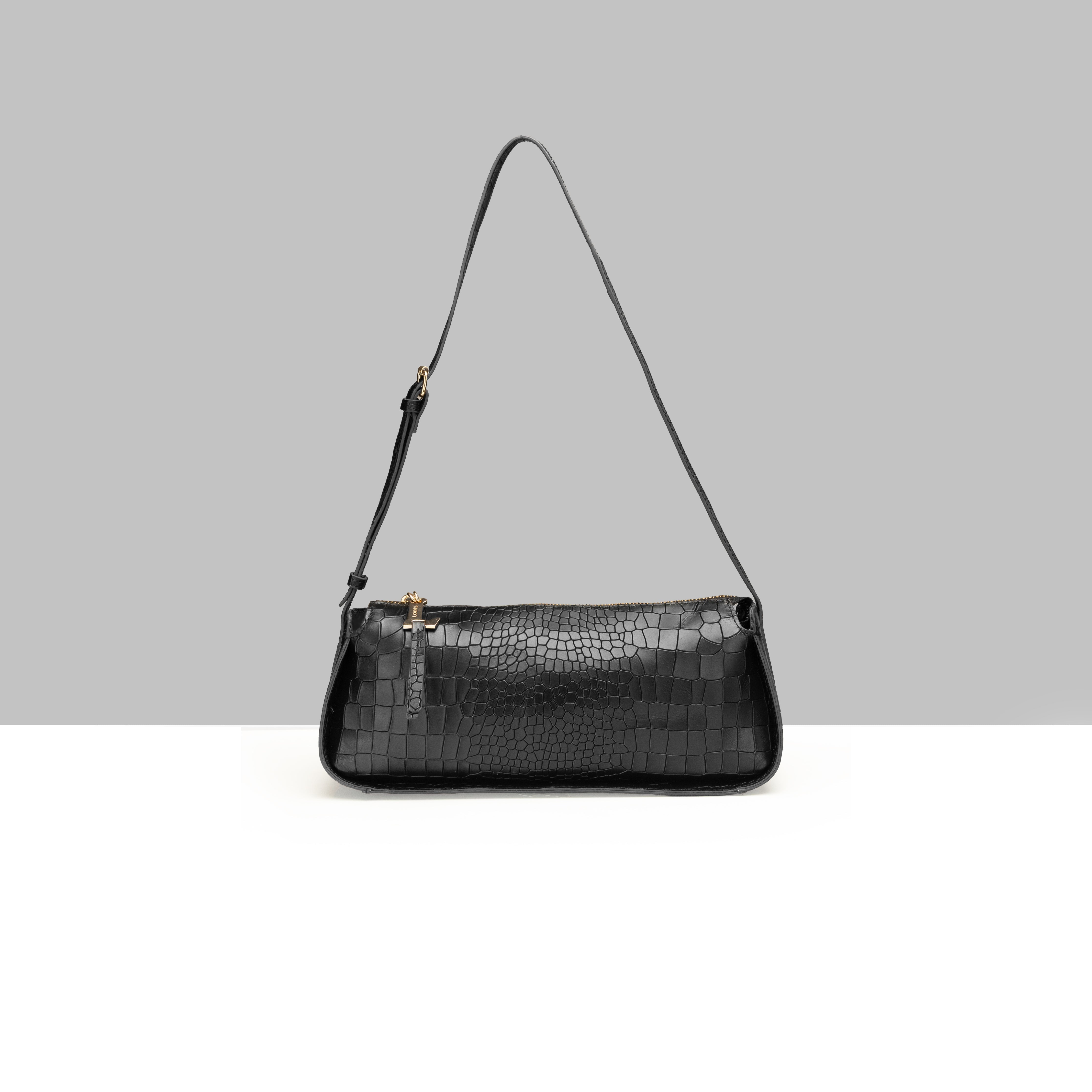 Maya Croco Shoulder Bag