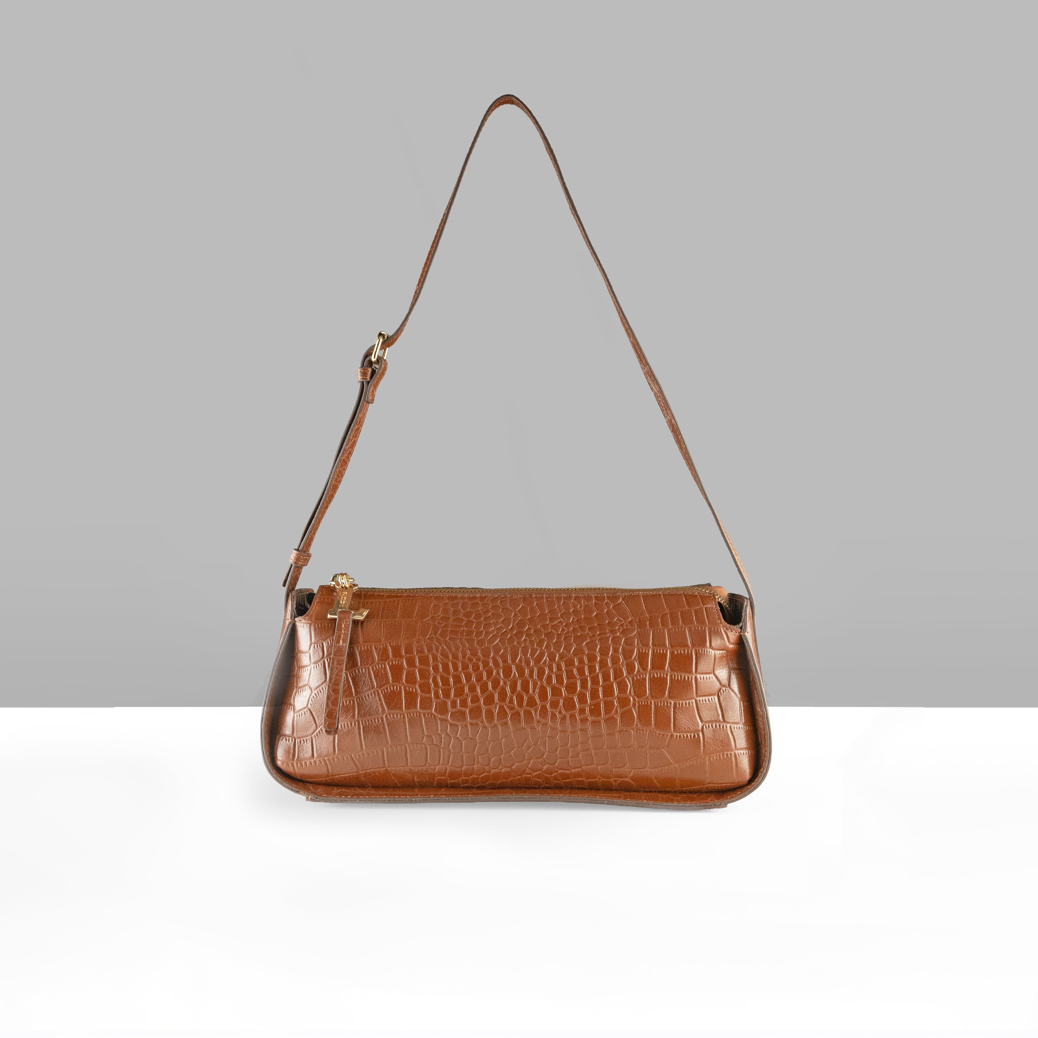 Maya Croco Shoulder Bag