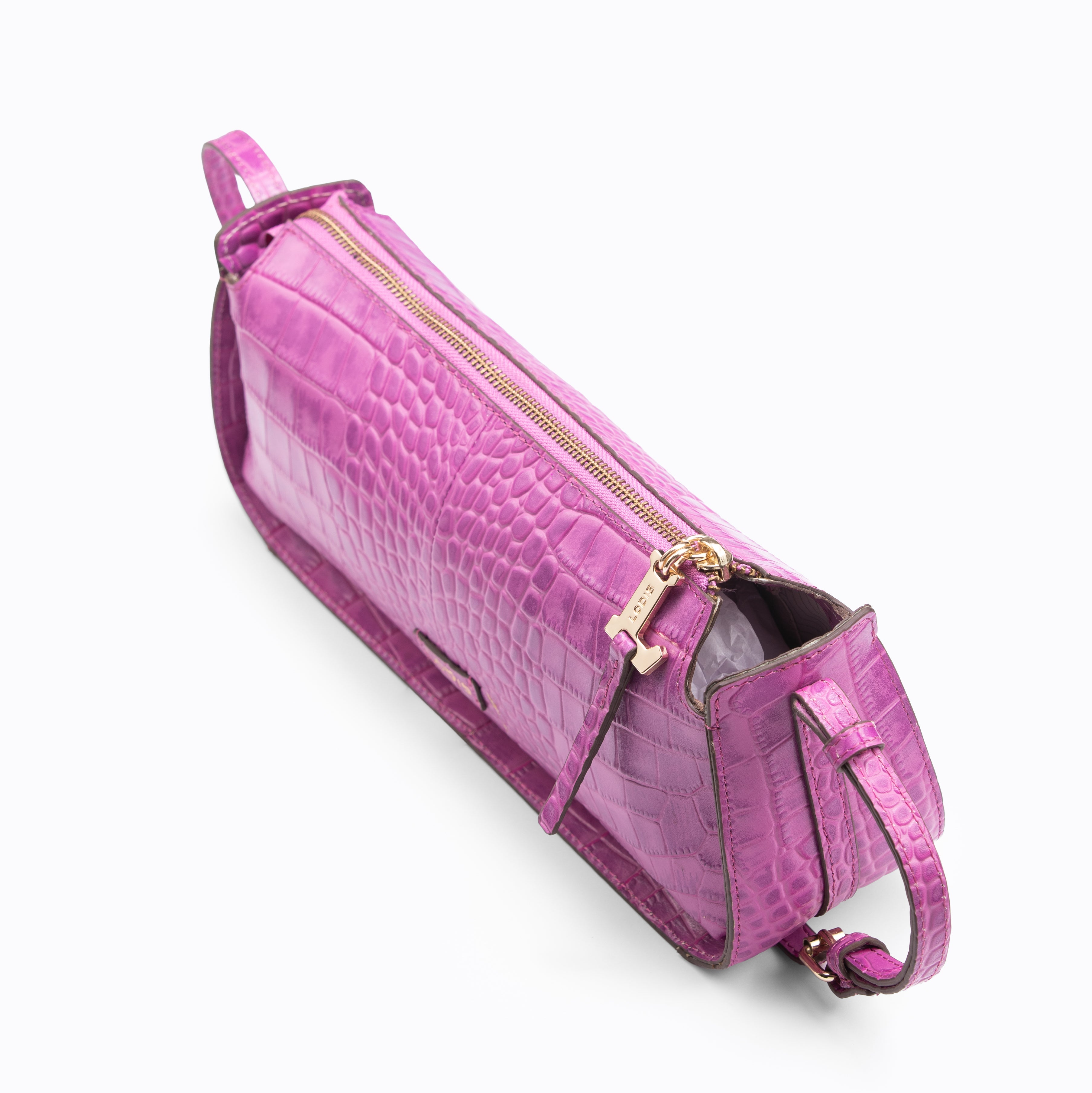 Maya Croco Shoulder Bag