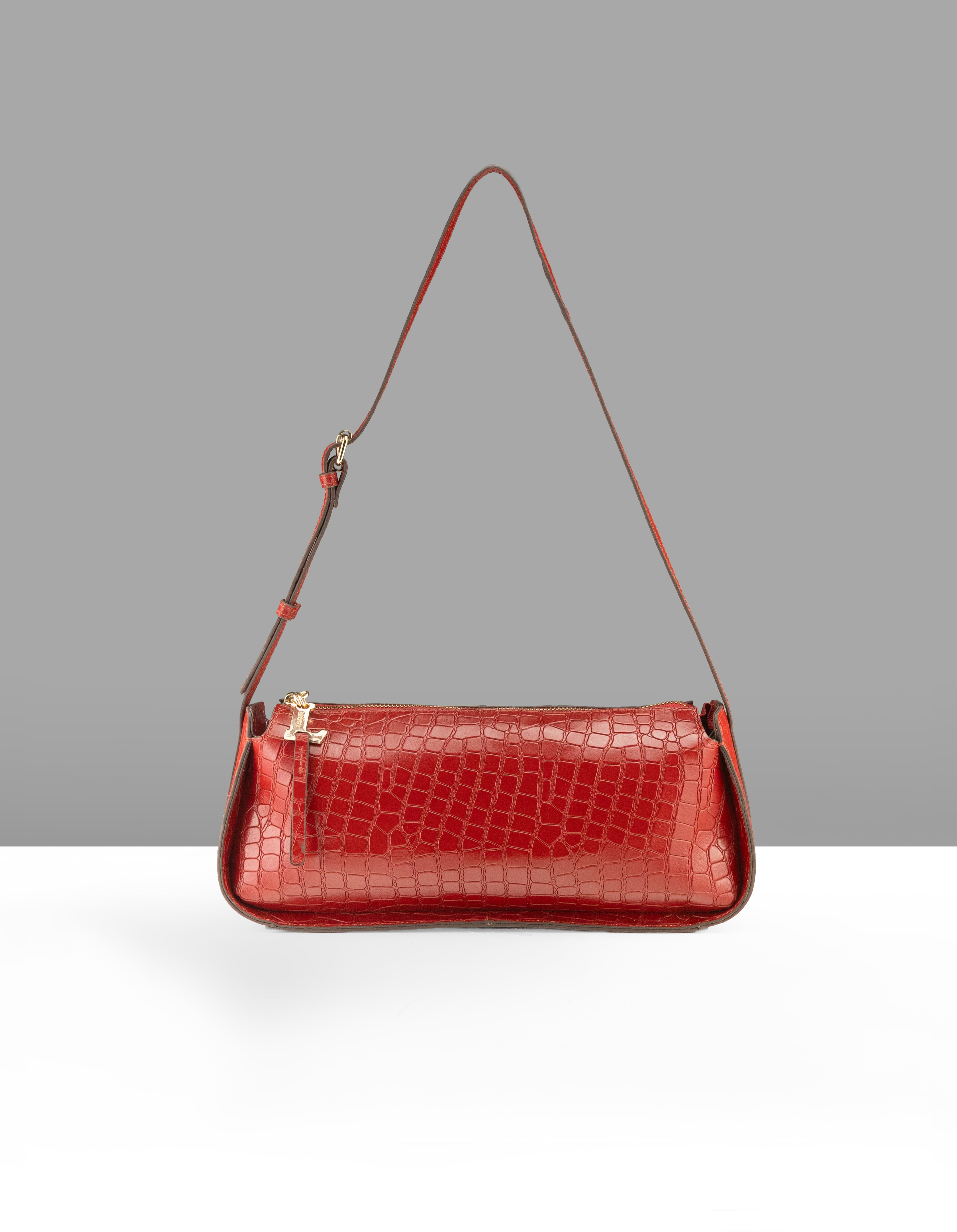 Maya Croco Shoulder Bag