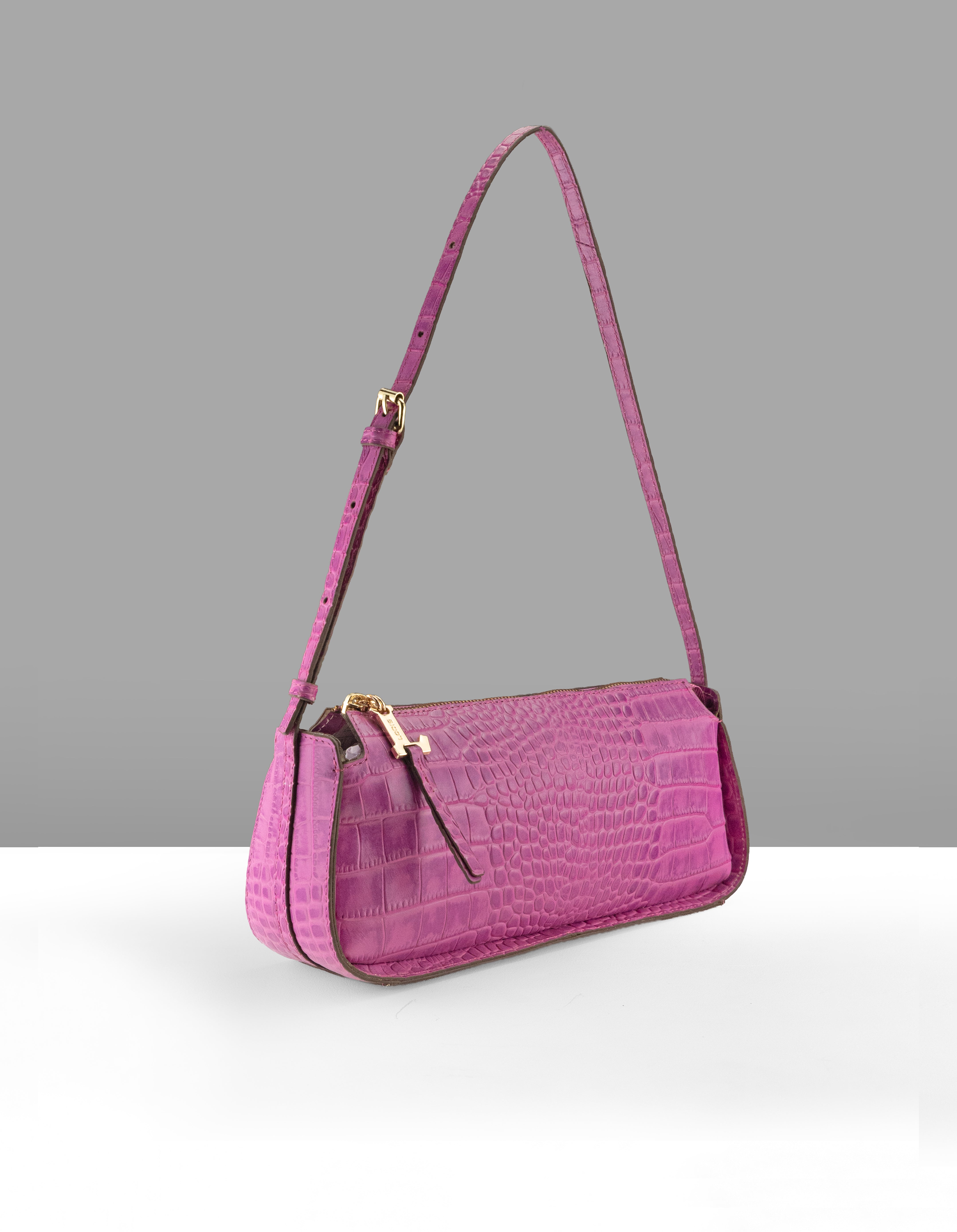 Maya Croco Shoulder Bag