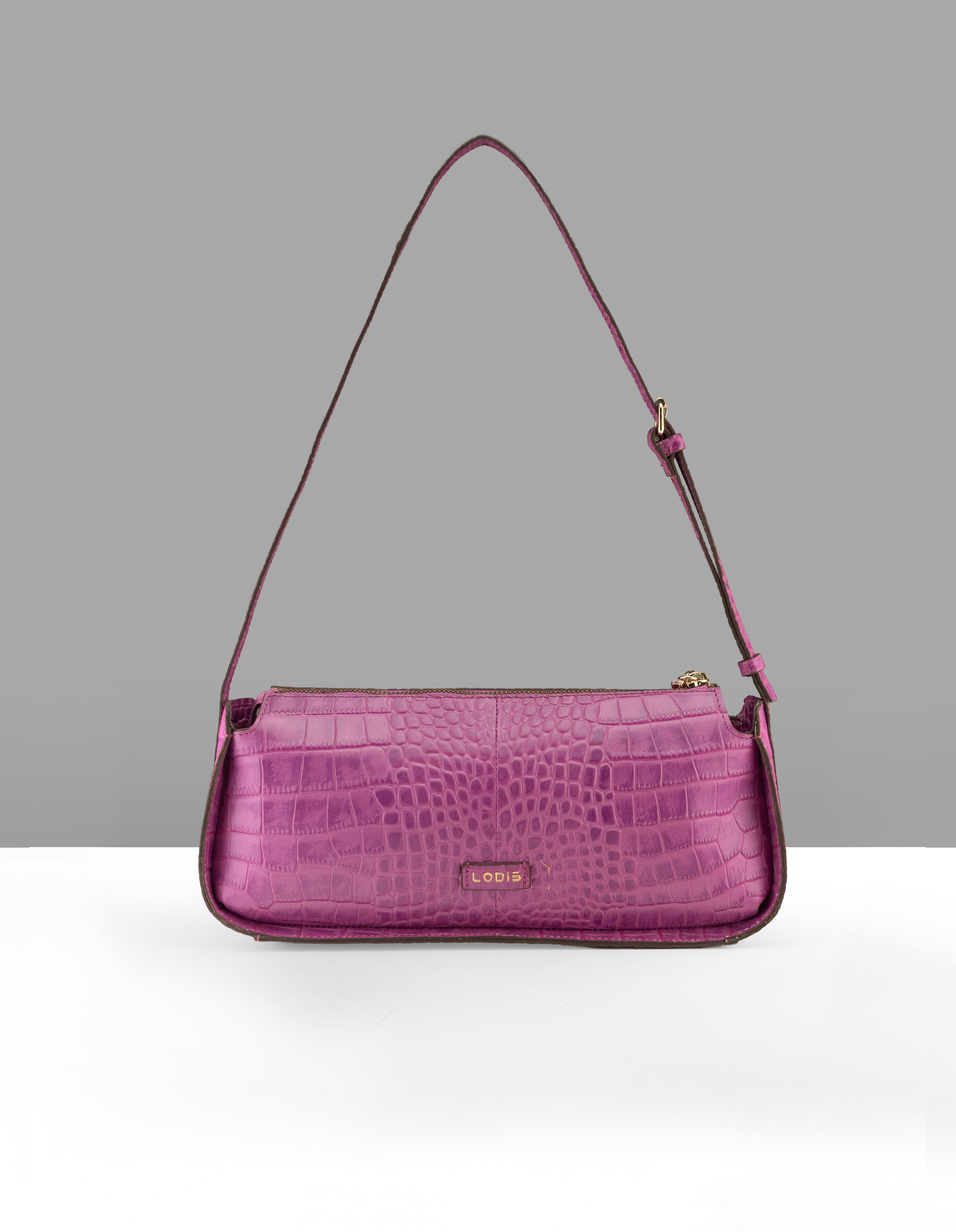 Maya Croco Shoulder Bag