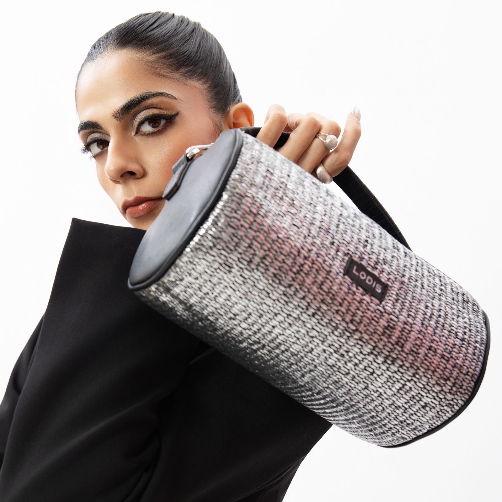 Ana Raffia Drum Bag