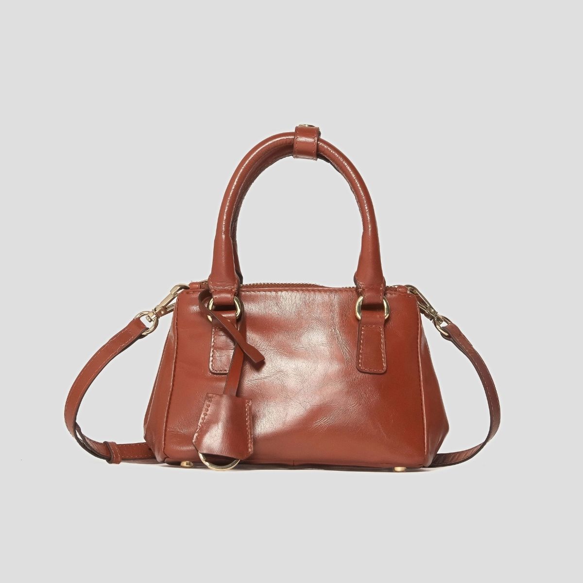 ECLIPSE TOP HANDLE TEXAS CROSSBODY - CHESTNUT