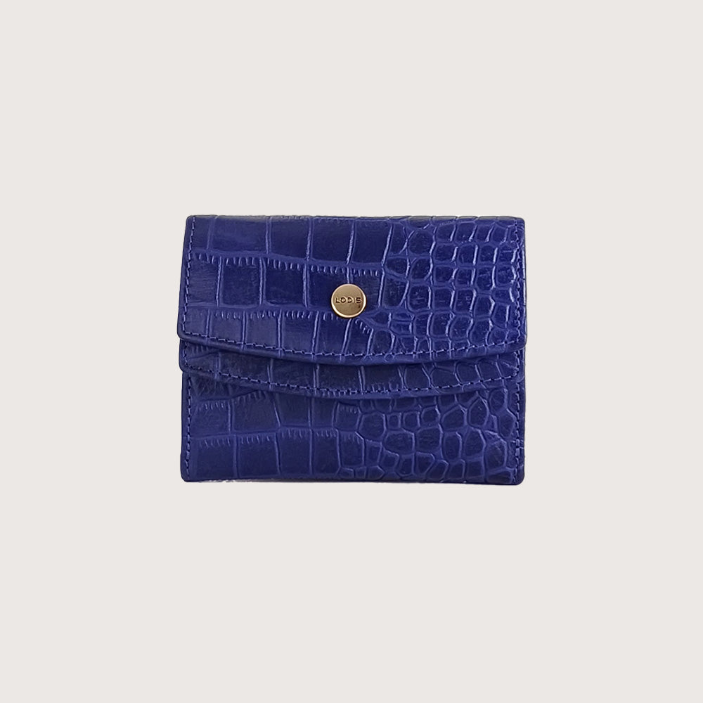 Kate Double-Flap Wallet (Croco)