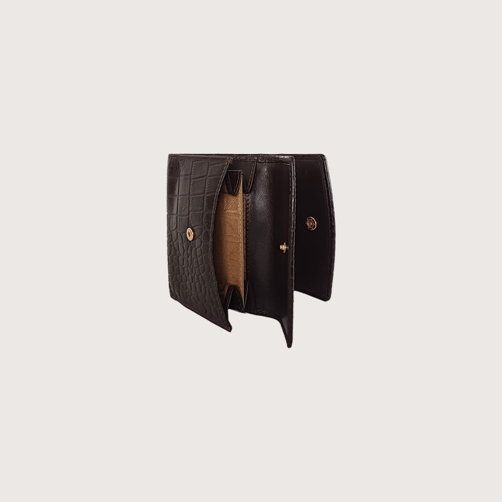 Kate Double-Flap Wallet (Croco)