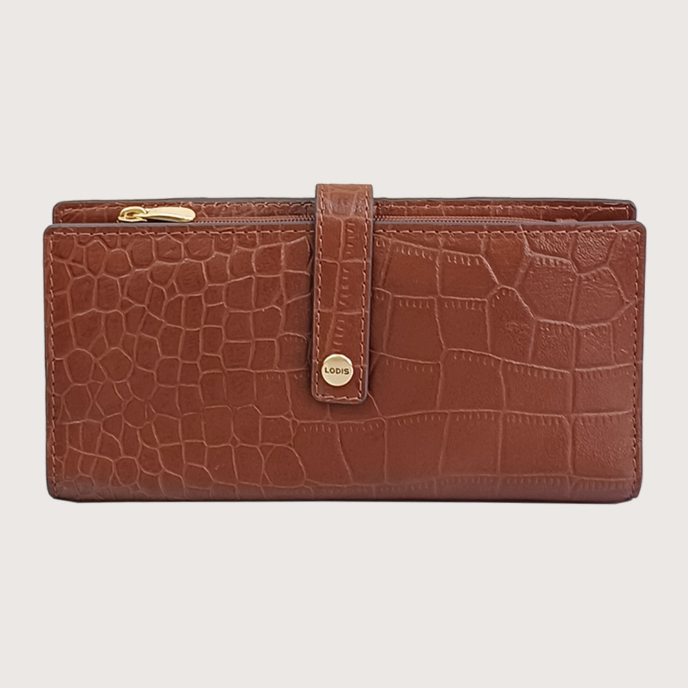 Caroline Large Flap ID Wallet (Croco)
