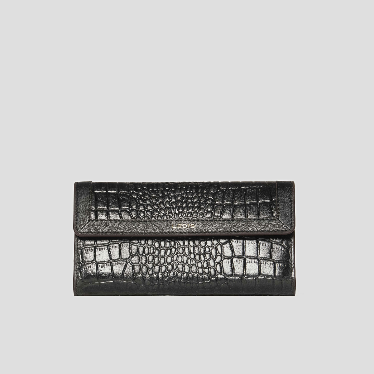 AMARA CHECKBOOK CLUTCH - BLACK
