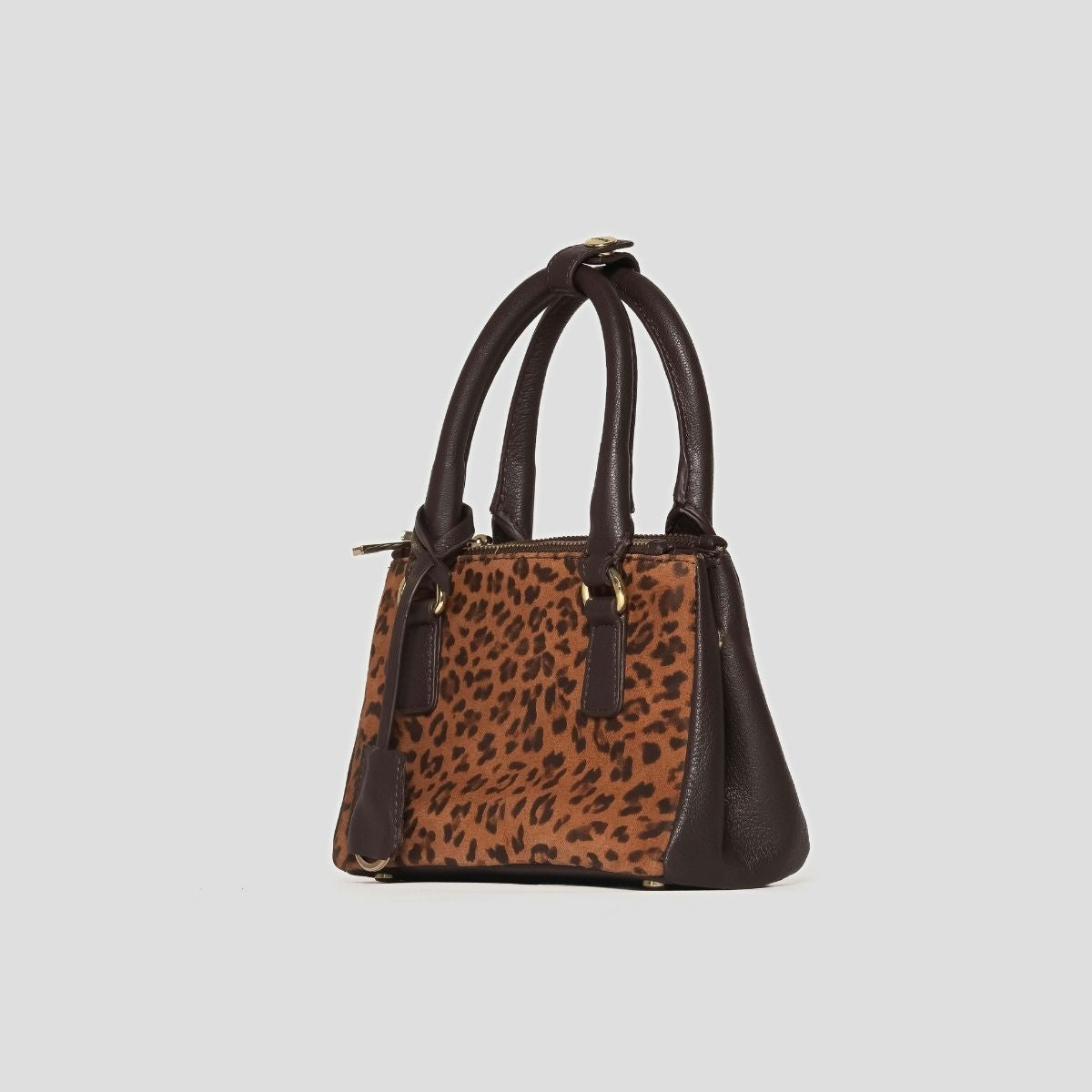 ECLIPSE TOP HANDLE TEXAS CROSSBODY - ORANGE CHEETAH PRINT GENUINE HAIR CALF LEATHER