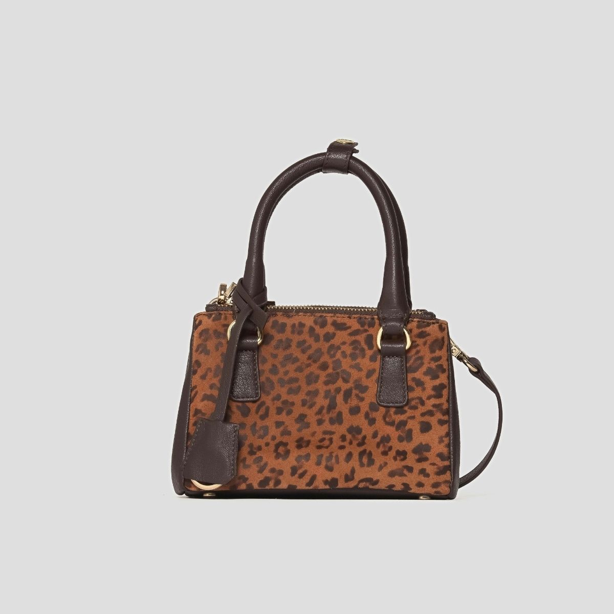 ECLIPSE TOP HANDLE TEXAS CROSSBODY - ORANGE CHEETAH PRINT GENUINE HAIR CALF LEATHER