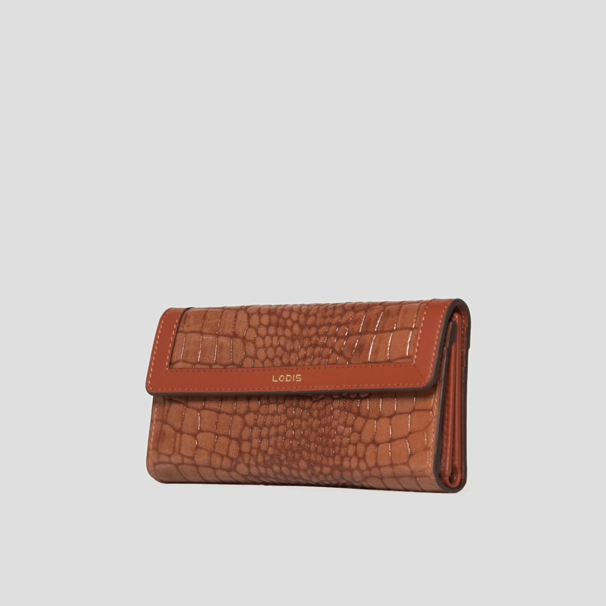 AMARA CHECKBOOK CLUTCH - CHESTNUT