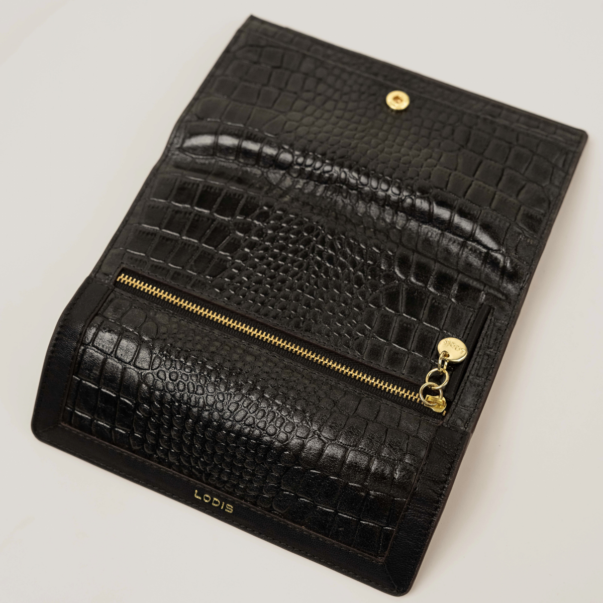 AMARA CHECKBOOK CLUTCH - BLACK