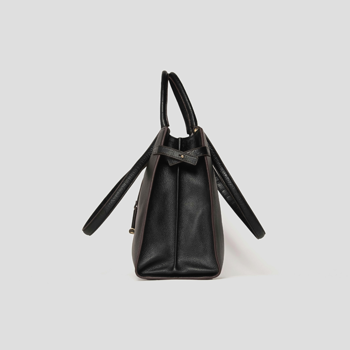 AMARA TOP HANDLE TOTE - BLACK