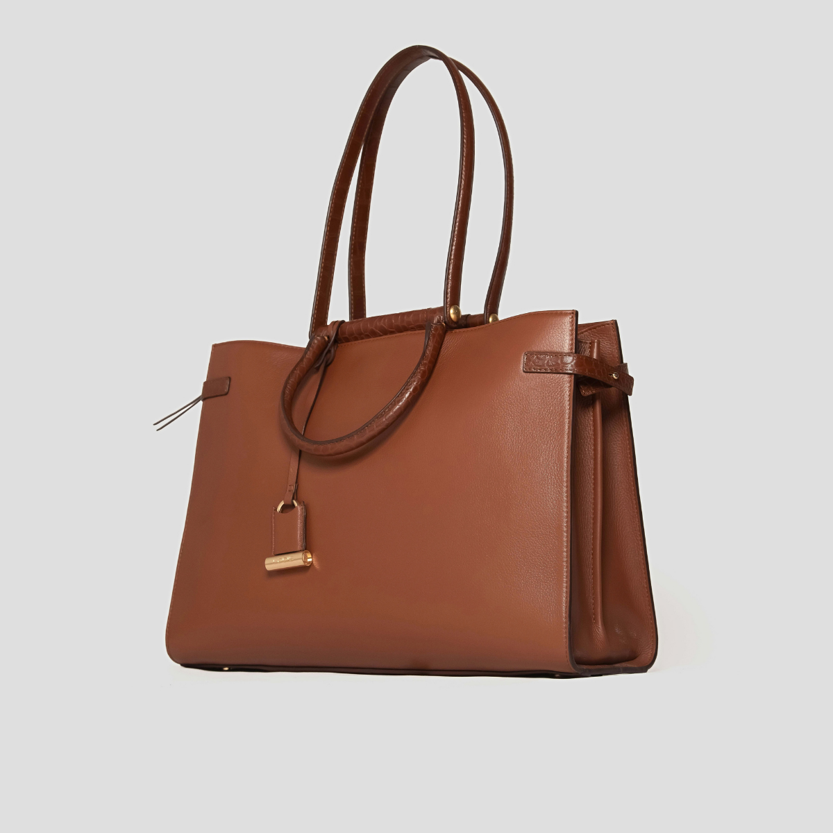 AMARA TOP HANDLE TOTE - CHESTNUT