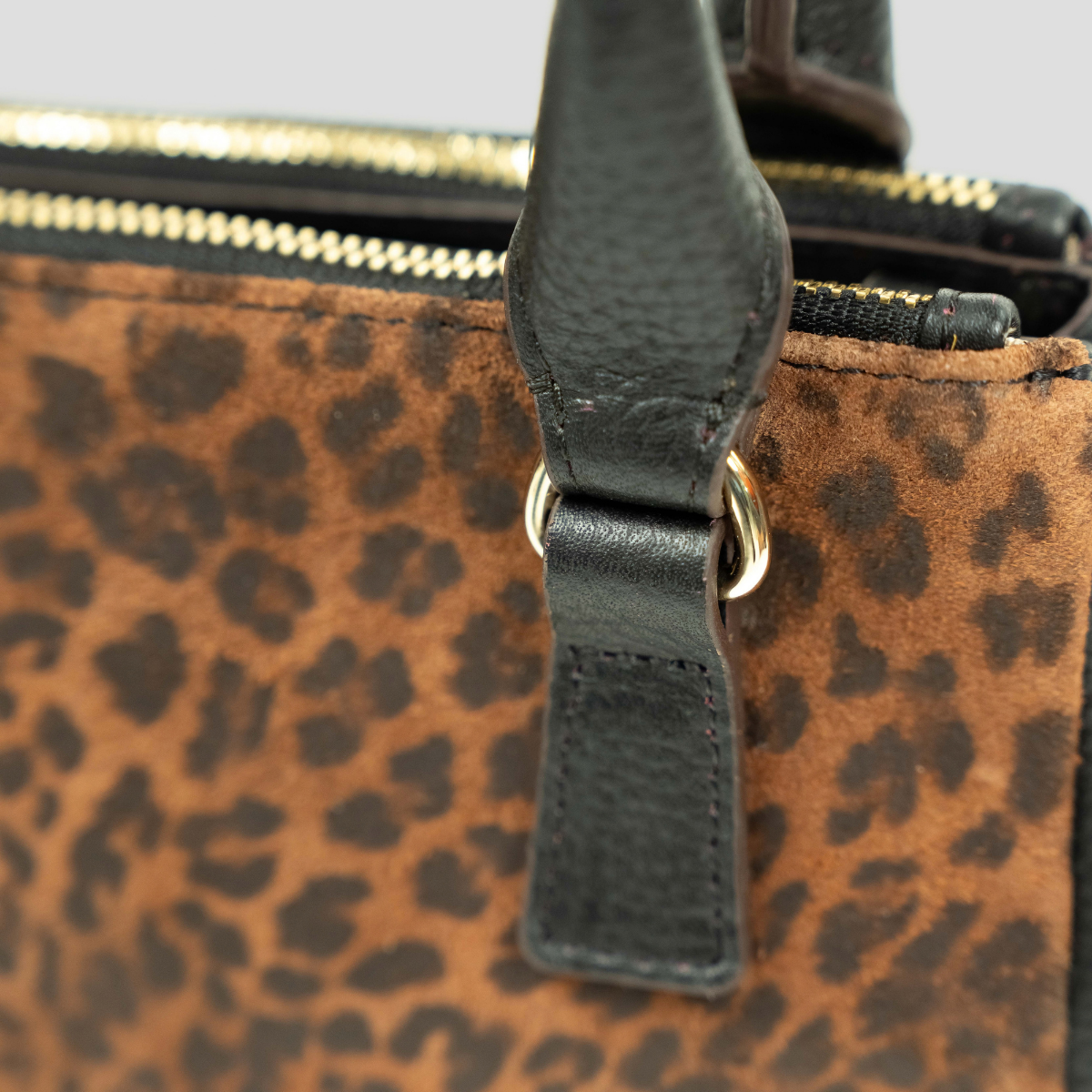 ECLIPSE TOP HANDLE TEXAS CROSSBODY - ORANGE CHEETAH PRINT GENUINE HAIR CALF LEATHER