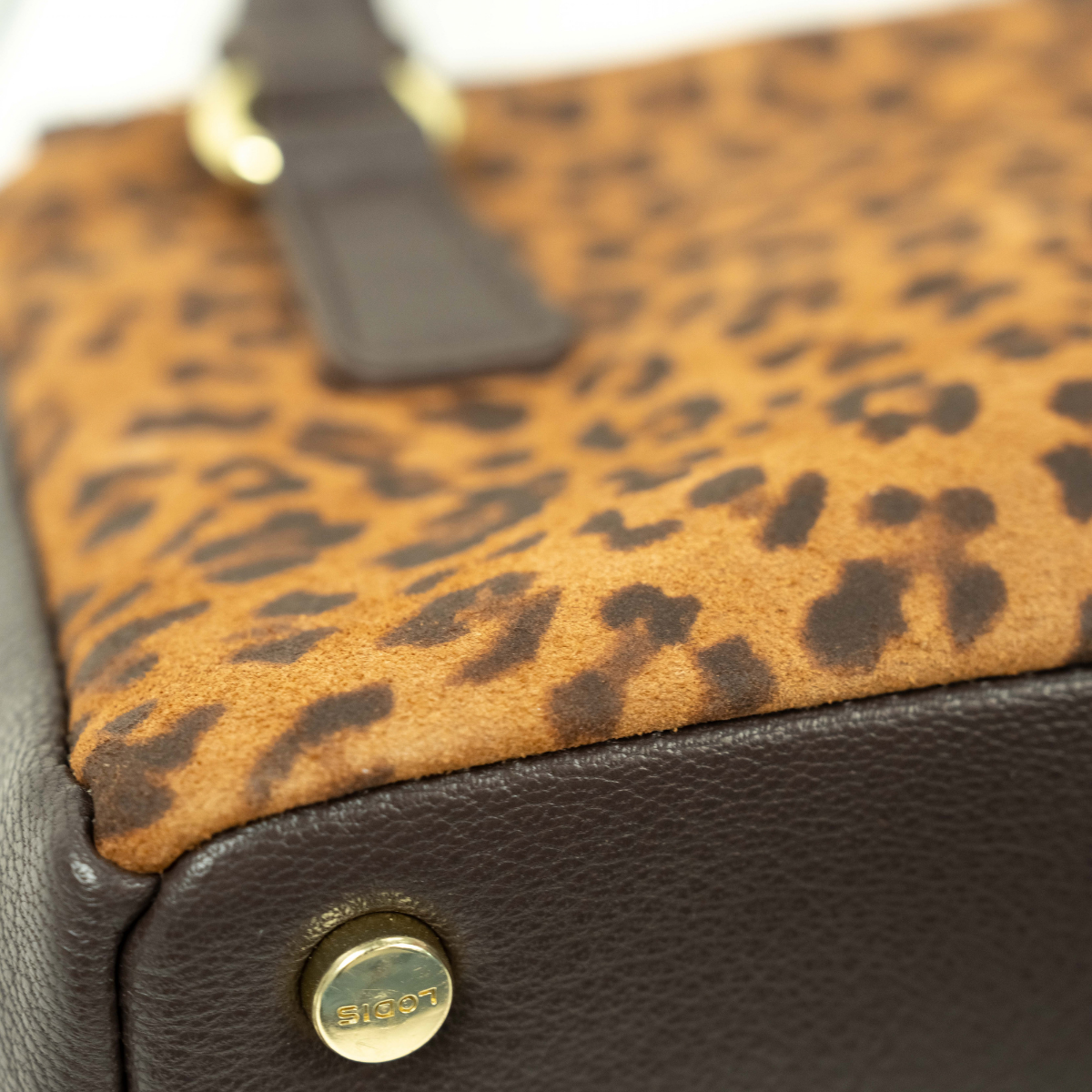 ECLIPSE TOP HANDLE TEXAS CROSSBODY - ORANGE CHEETAH PRINT GENUINE HAIR CALF LEATHER