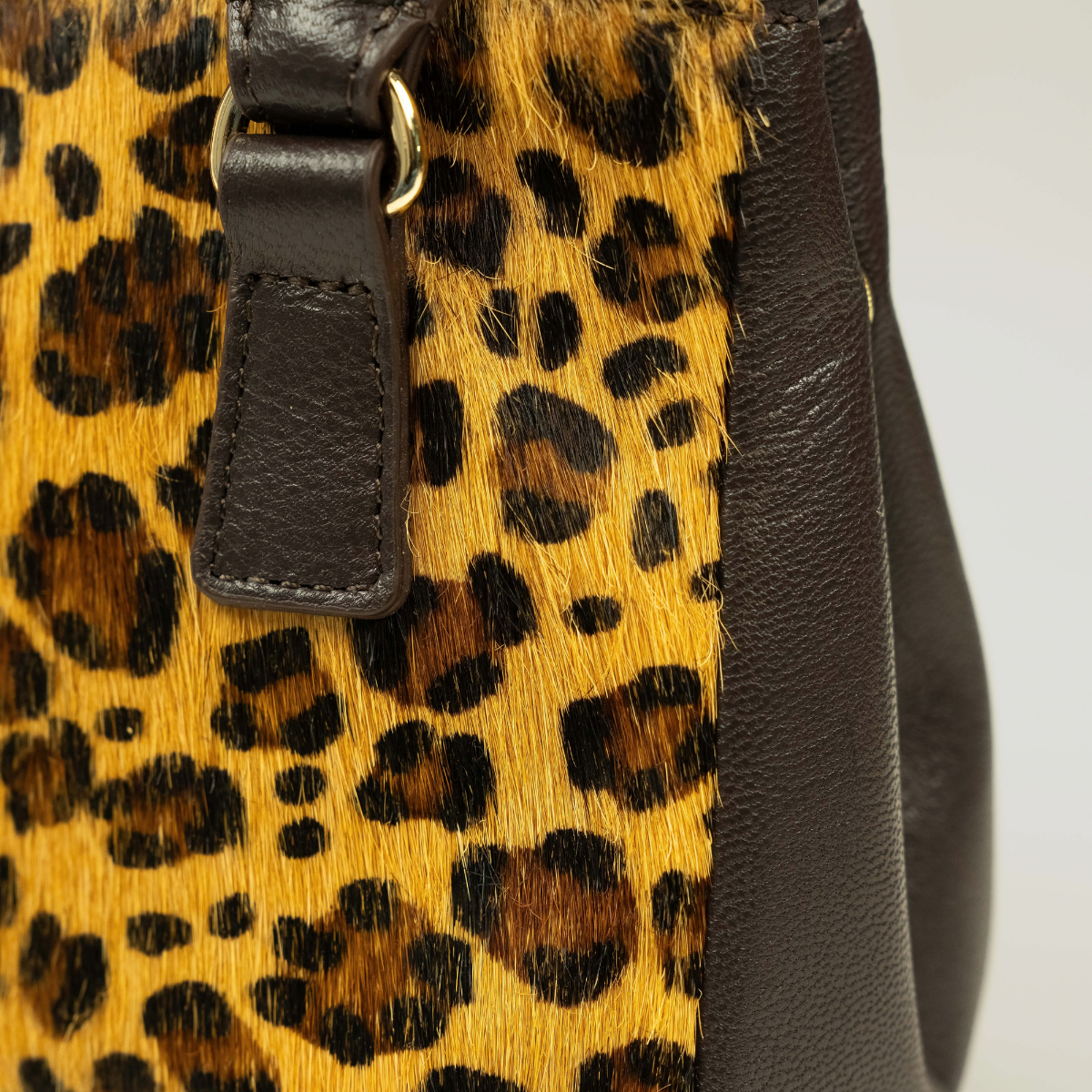 ECLIPSE TOP HANDLE TEXAS CROSSBODY - CHEETAH PRINT GENUINE HAIR CALF LEATHER