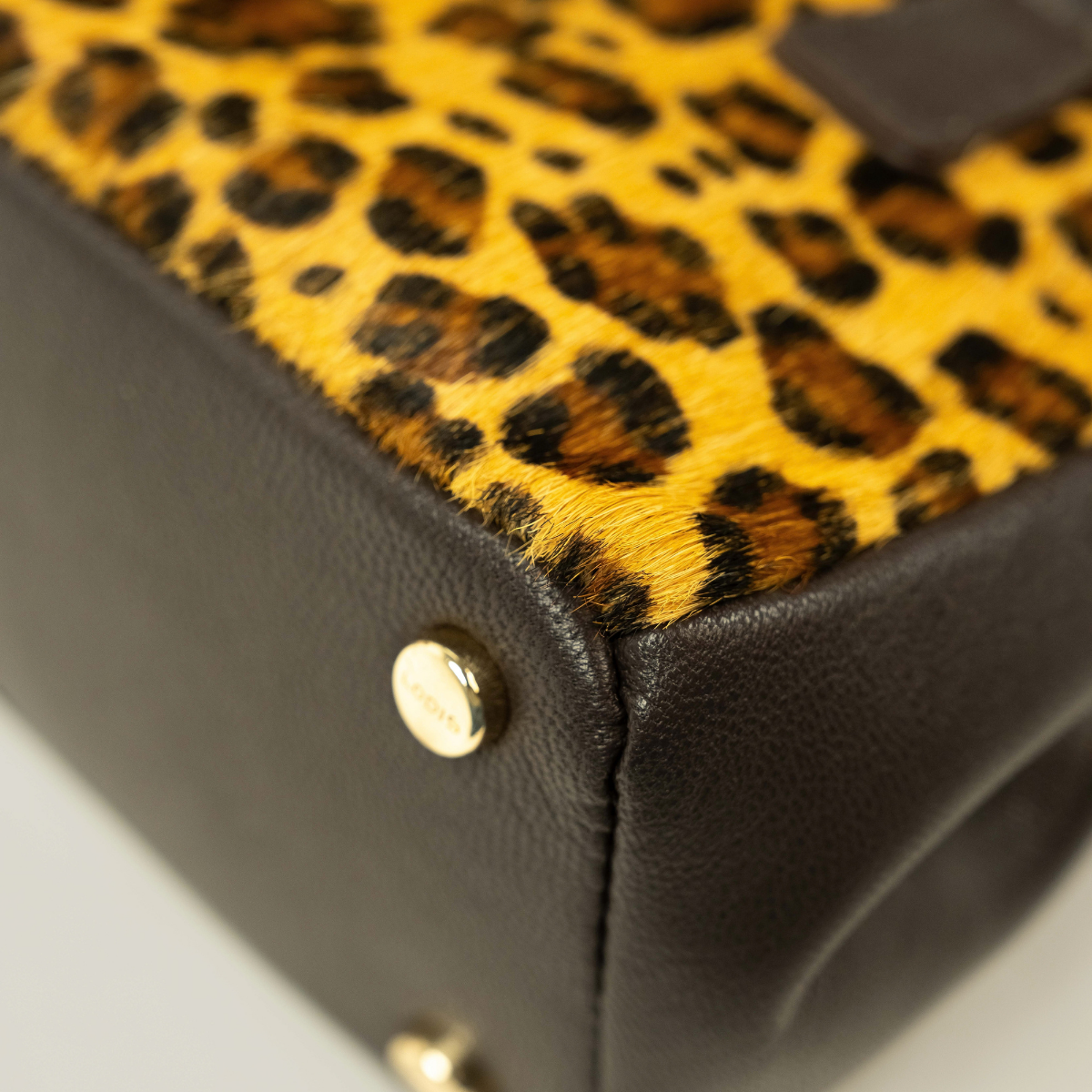 ECLIPSE TOP HANDLE TEXAS CROSSBODY - CHEETAH PRINT GENUINE HAIR CALF LEATHER