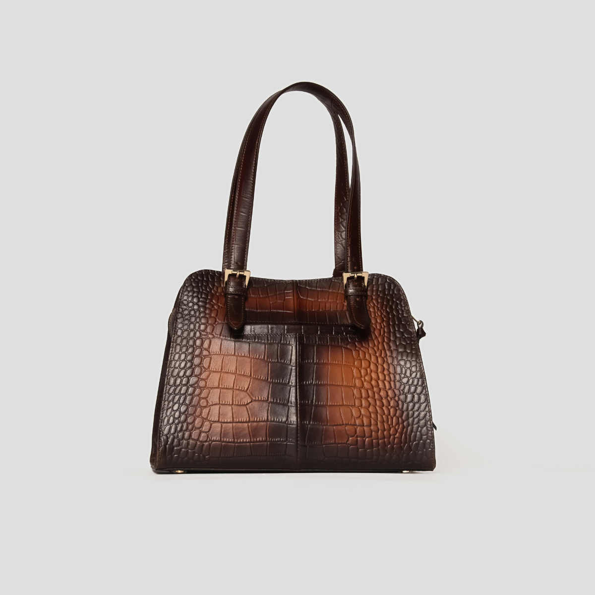 VINTAGE BURNISHED SATCHEL - CHESTNUT