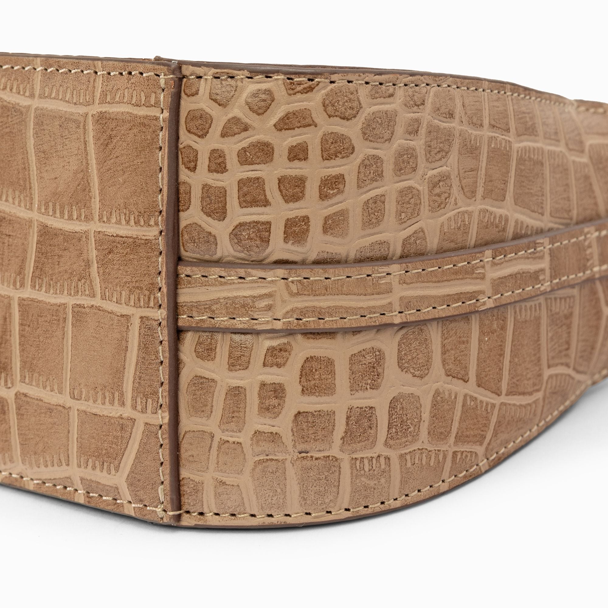 Maya Croco Shoulder Bag | Safari