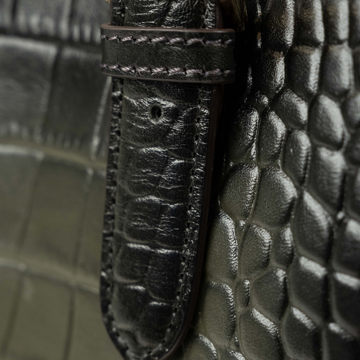 VINTAGE BURNISHED SATCHEL - OLIVINE