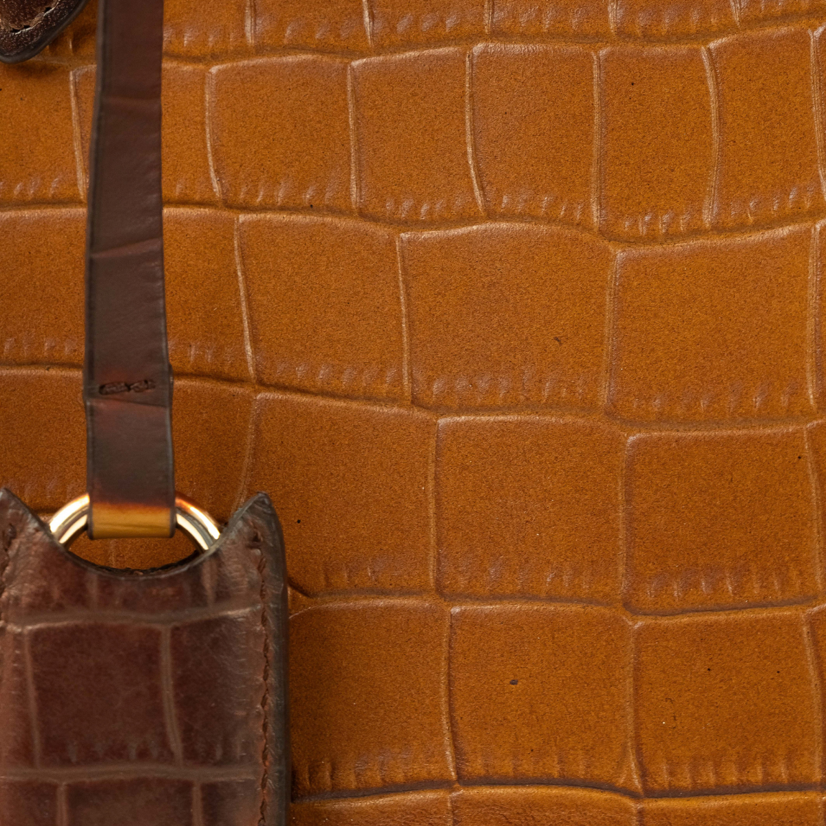 VINTAGE BURNISHED SATCHEL - CHESTNUT