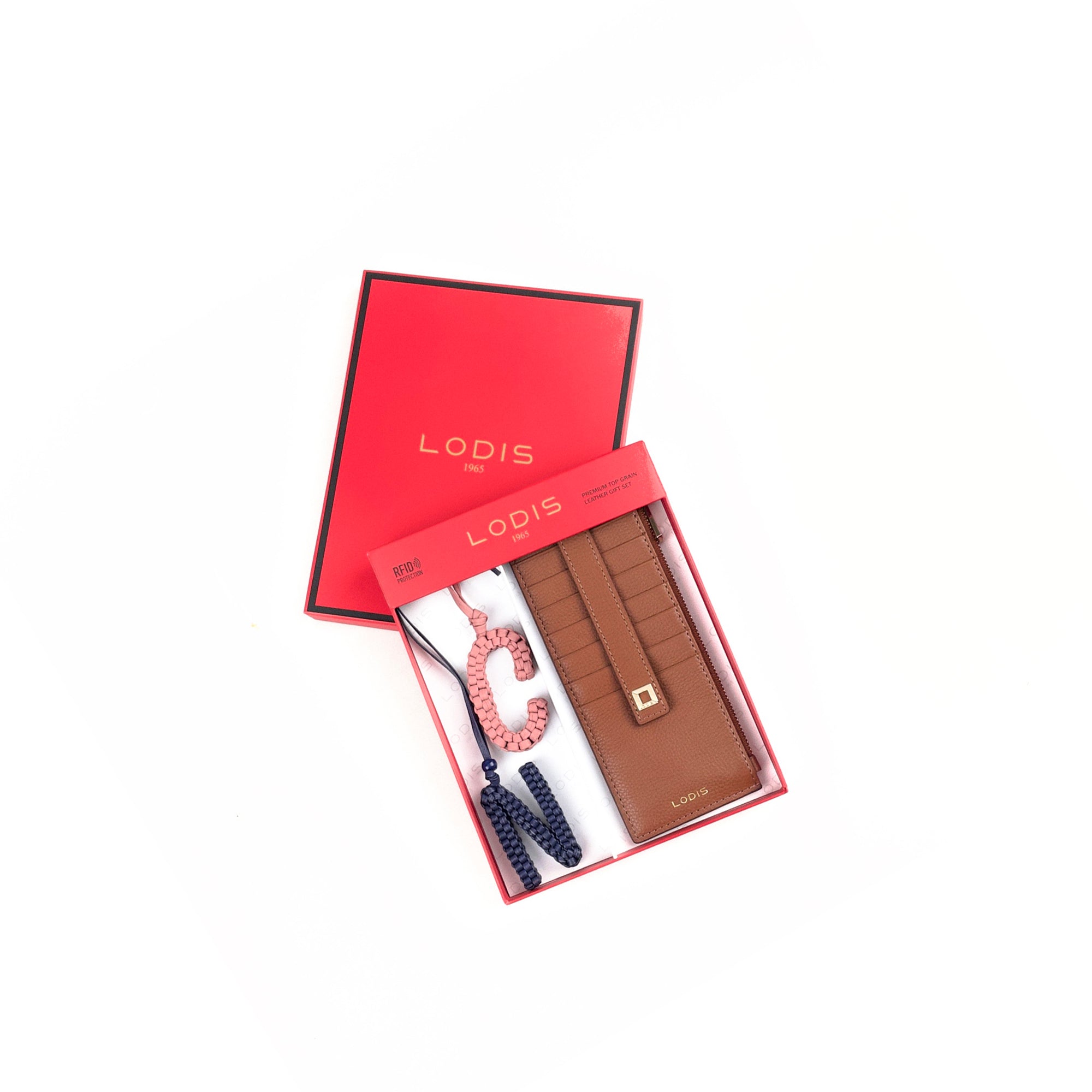 JULIA CARD CASE WITH MONOGRAM LEATHER CHARMS – MOTHER’S DAY SPECIAL