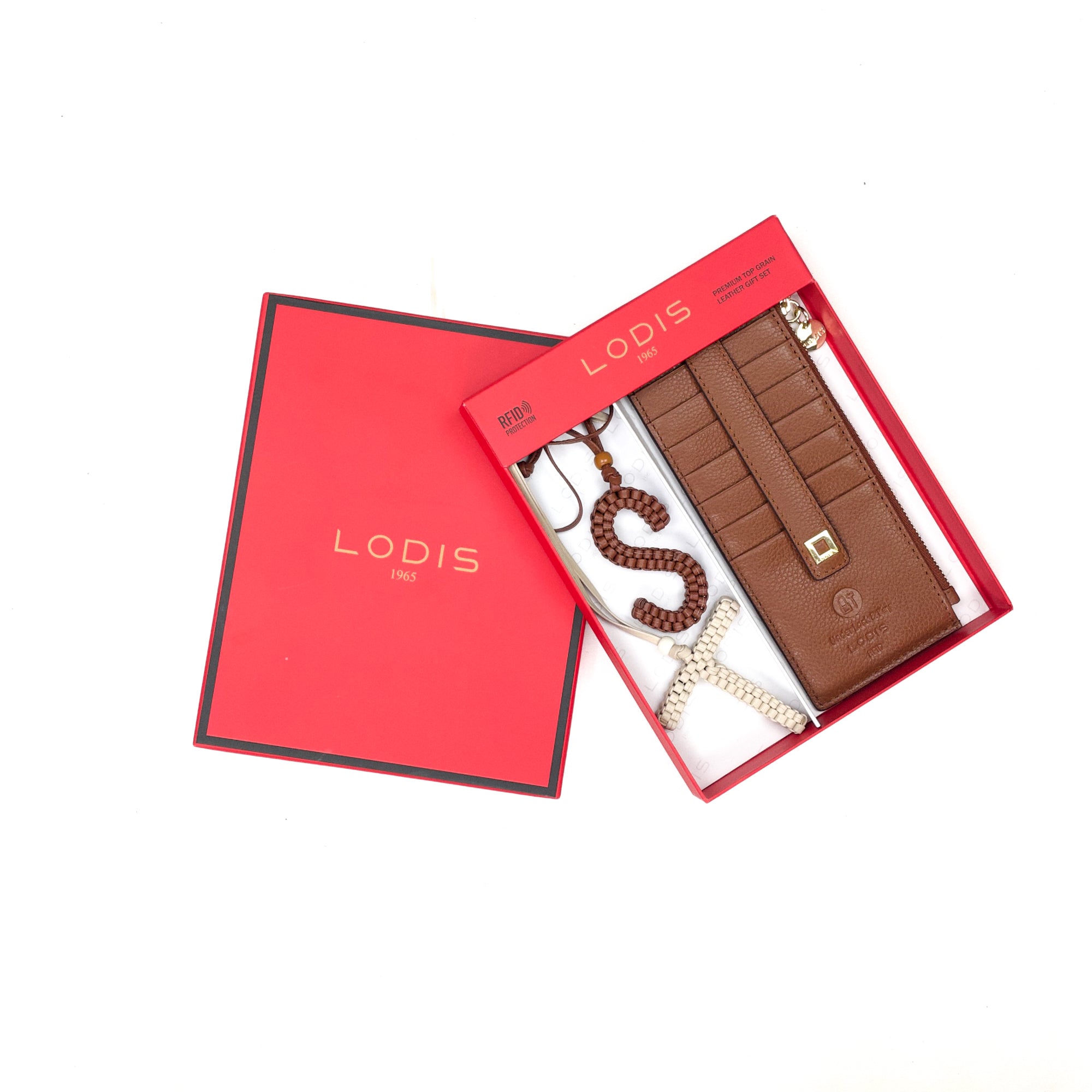 JULIA CARD CASE WITH MONOGRAM LEATHER CHARMS – MOTHER’S DAY SPECIAL