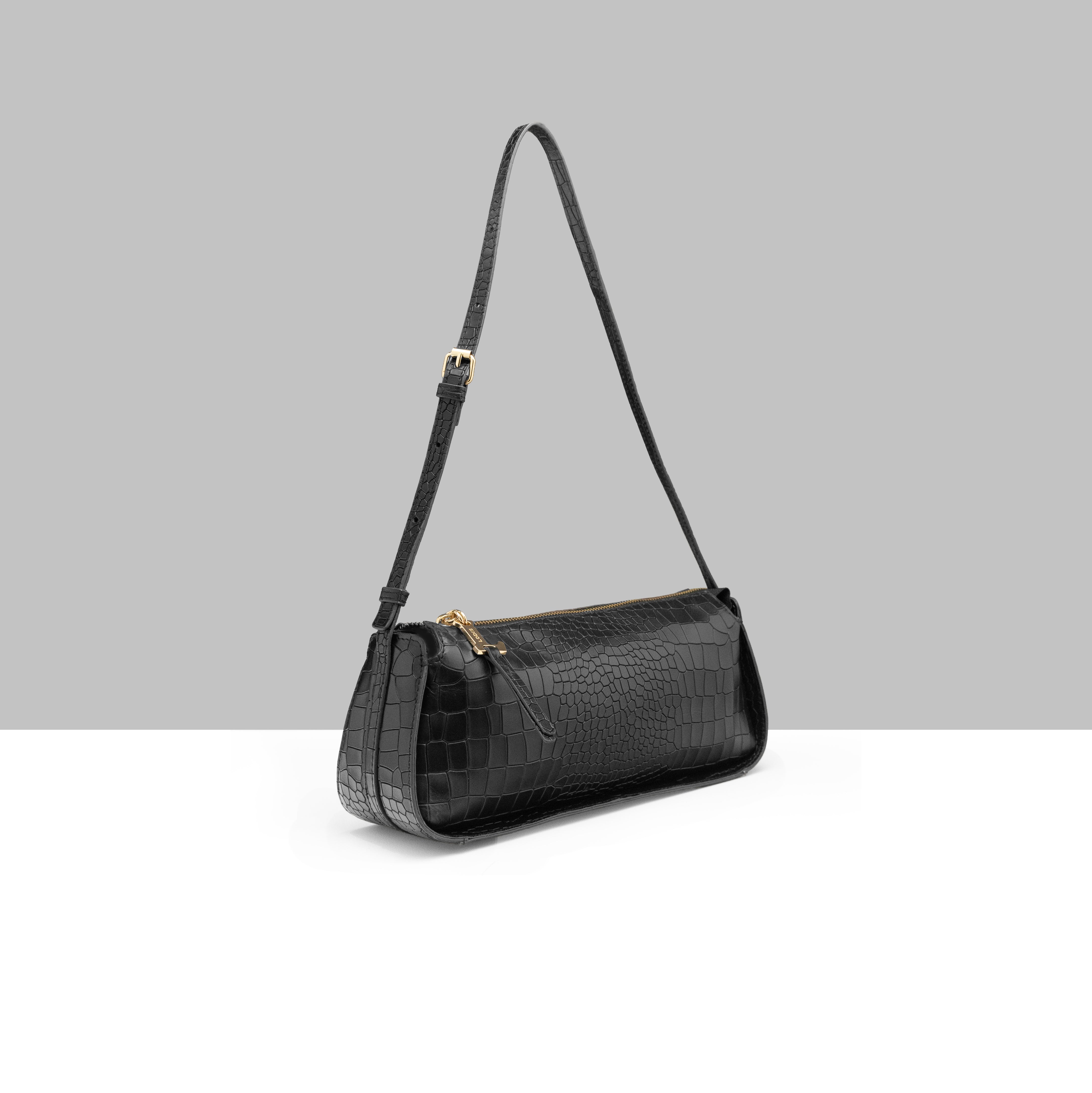 Maya Croco Shoulder Bag