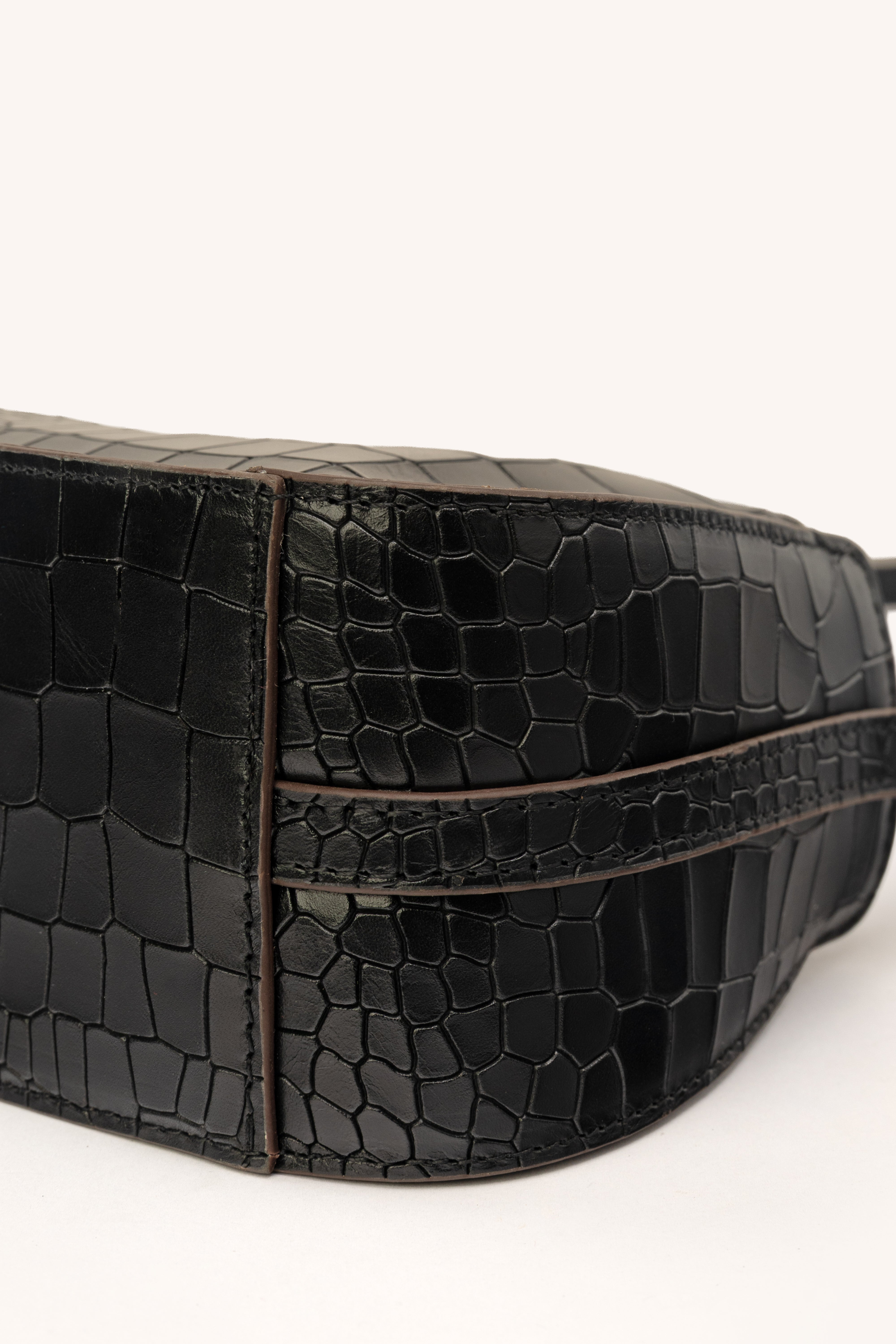 Maya Croco Shoulder Bag