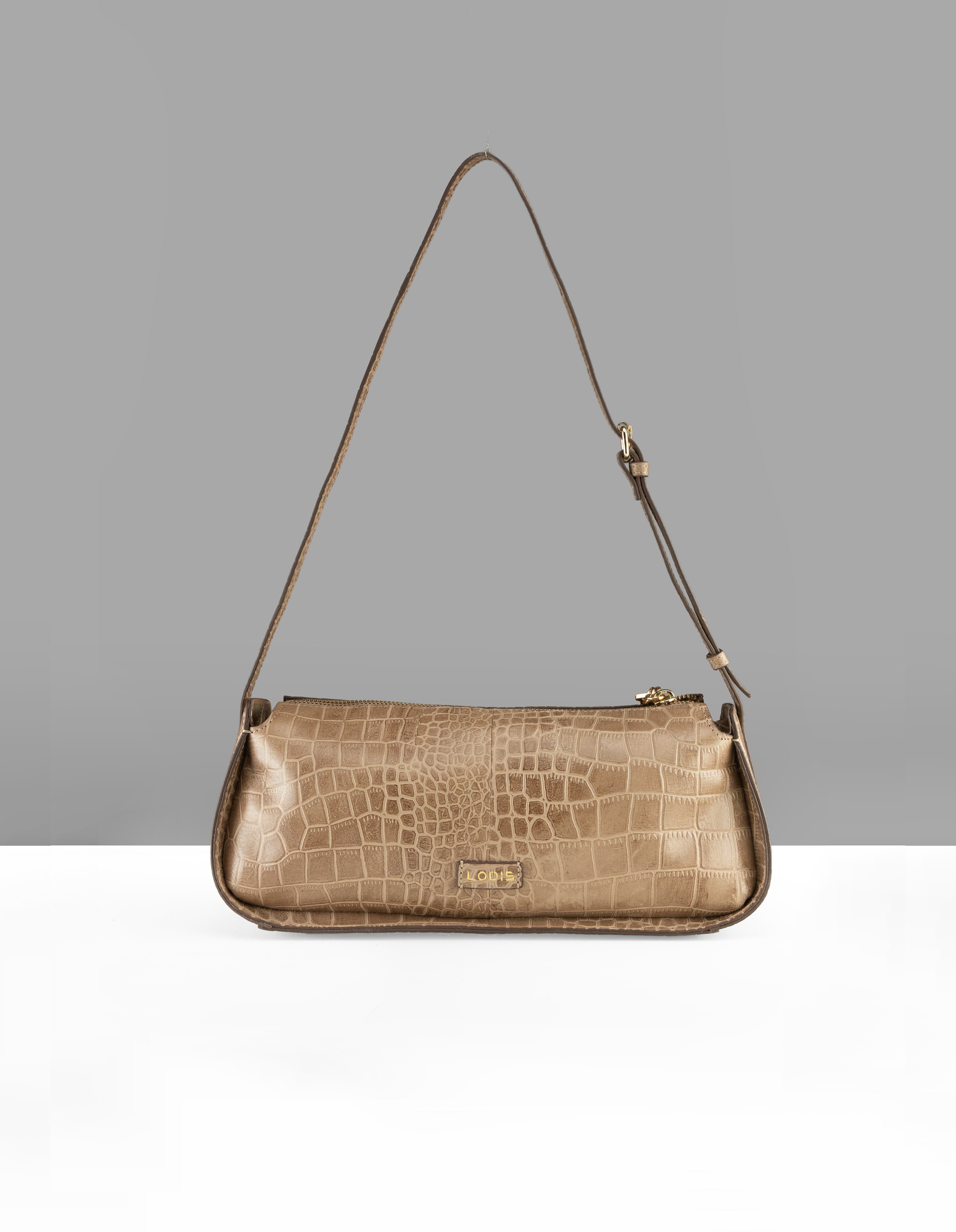 Maya Croco Shoulder Bag
