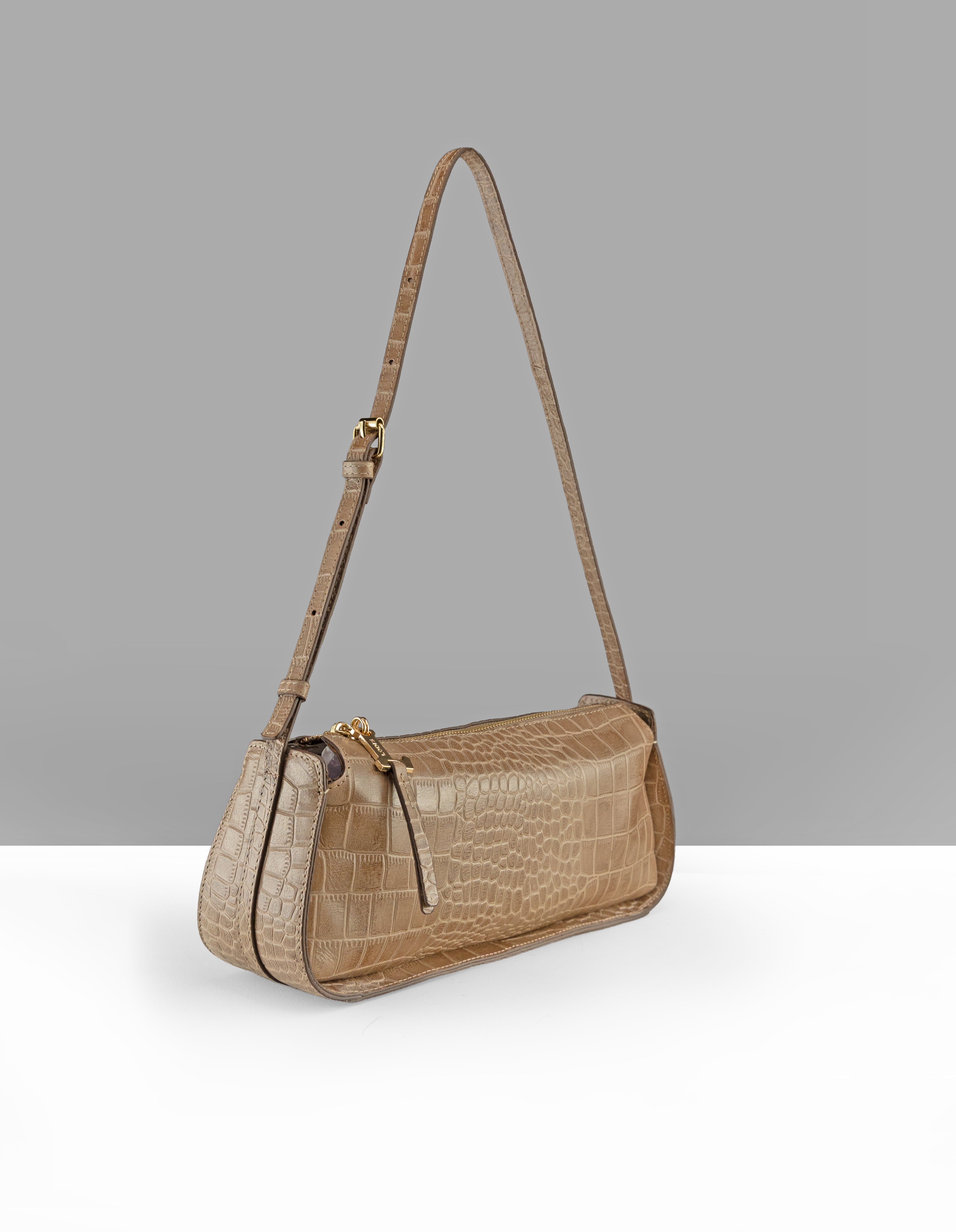 Maya Croco Shoulder Bag