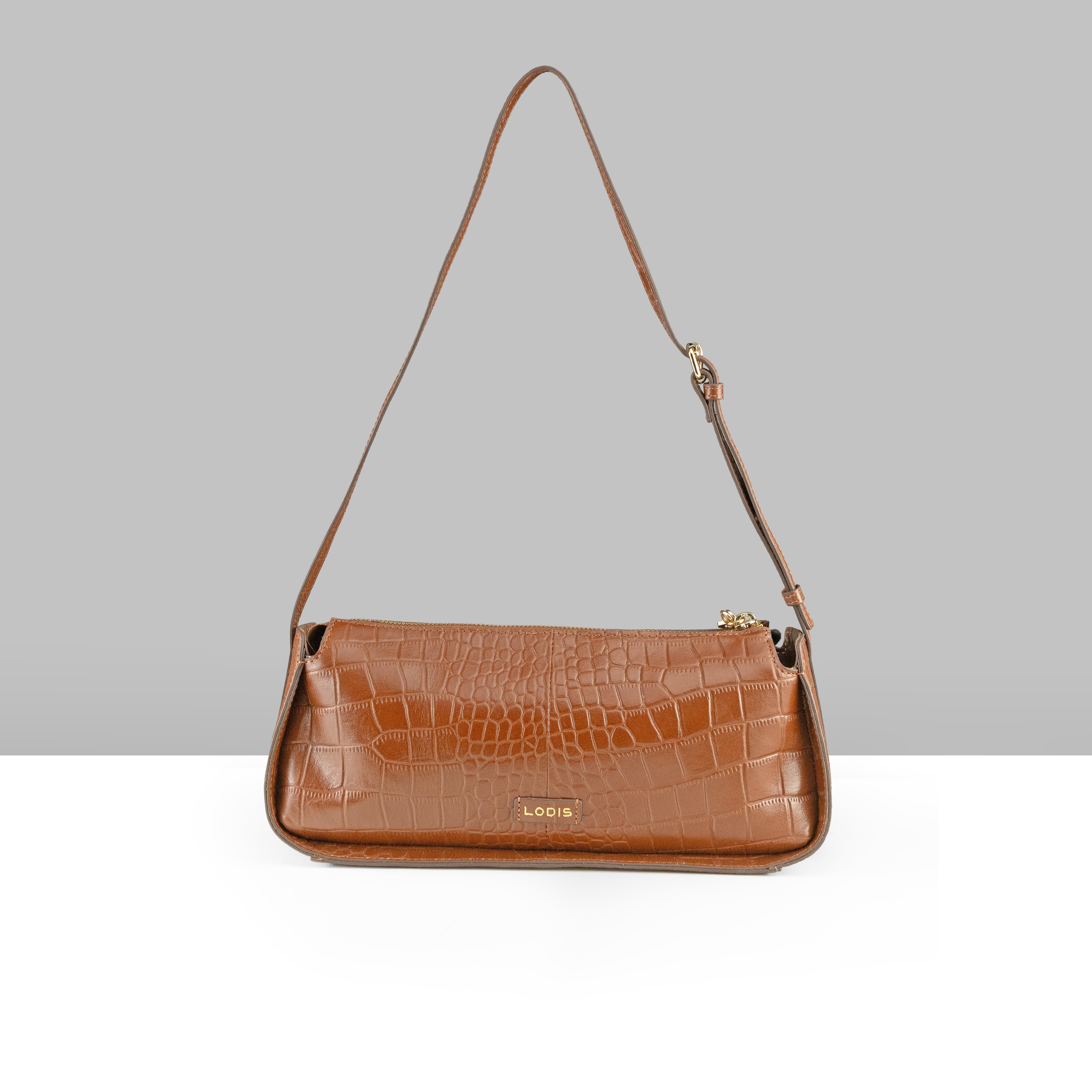 Maya Croco Shoulder Bag