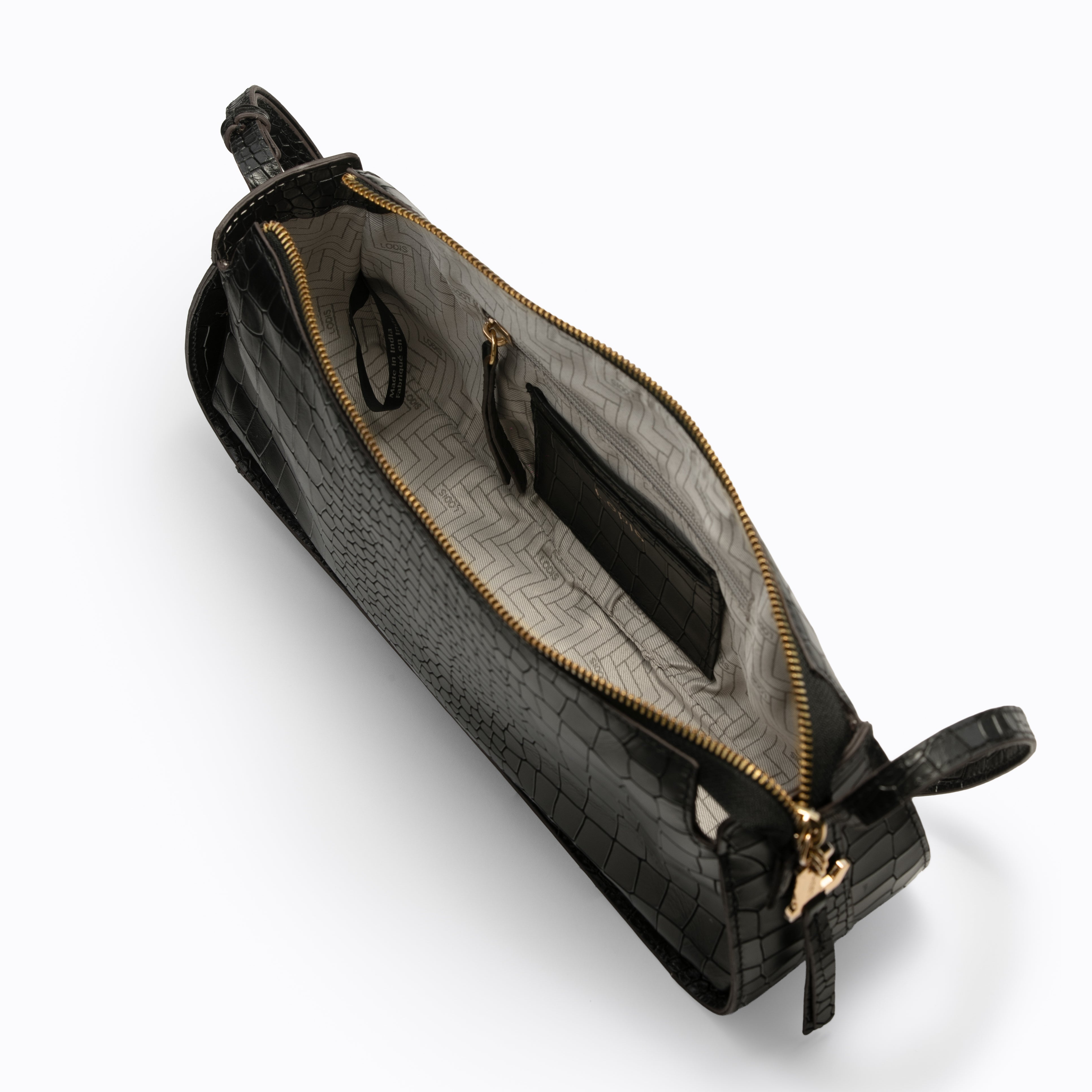 Maya Croco Shoulder Bag