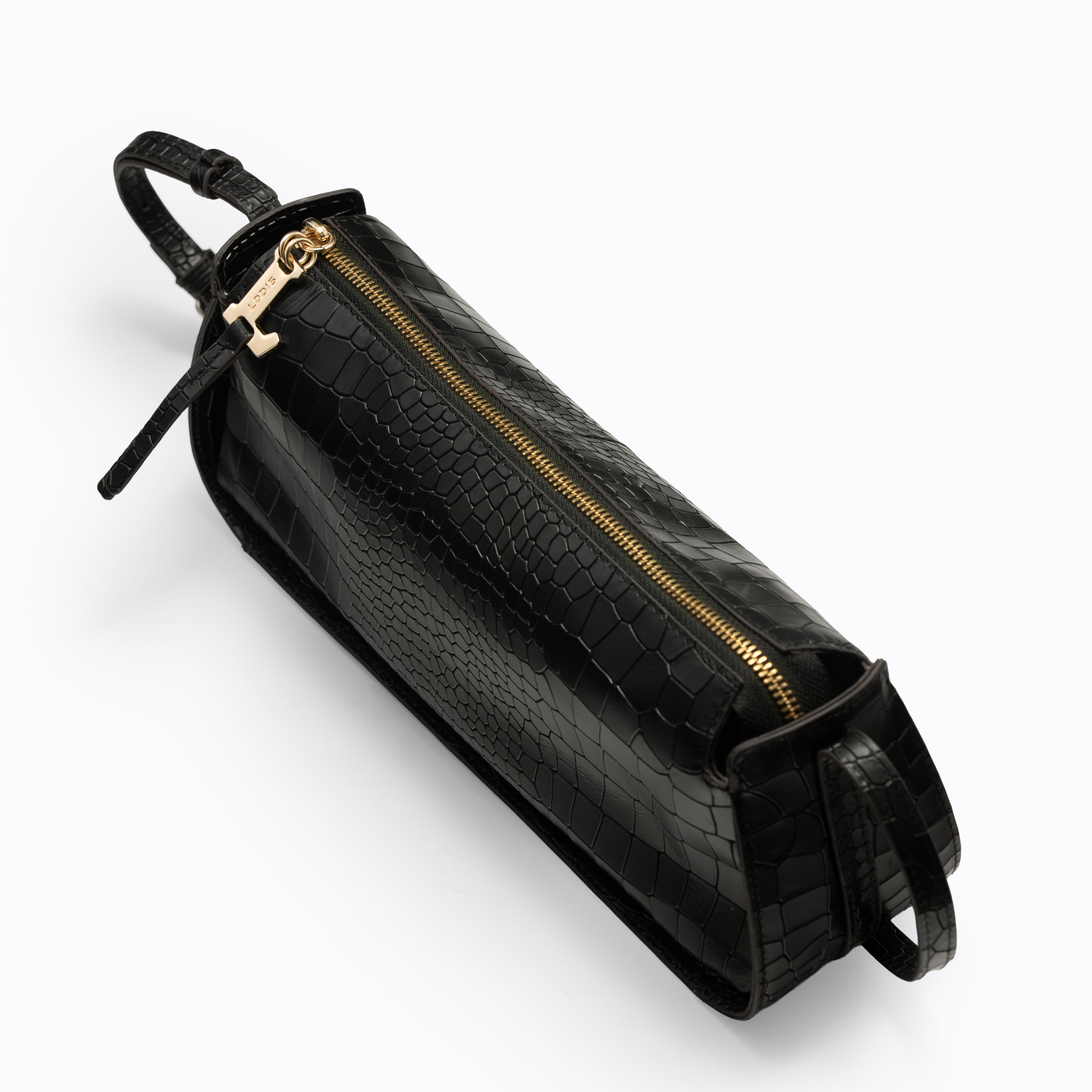 Maya Croco Shoulder Bag