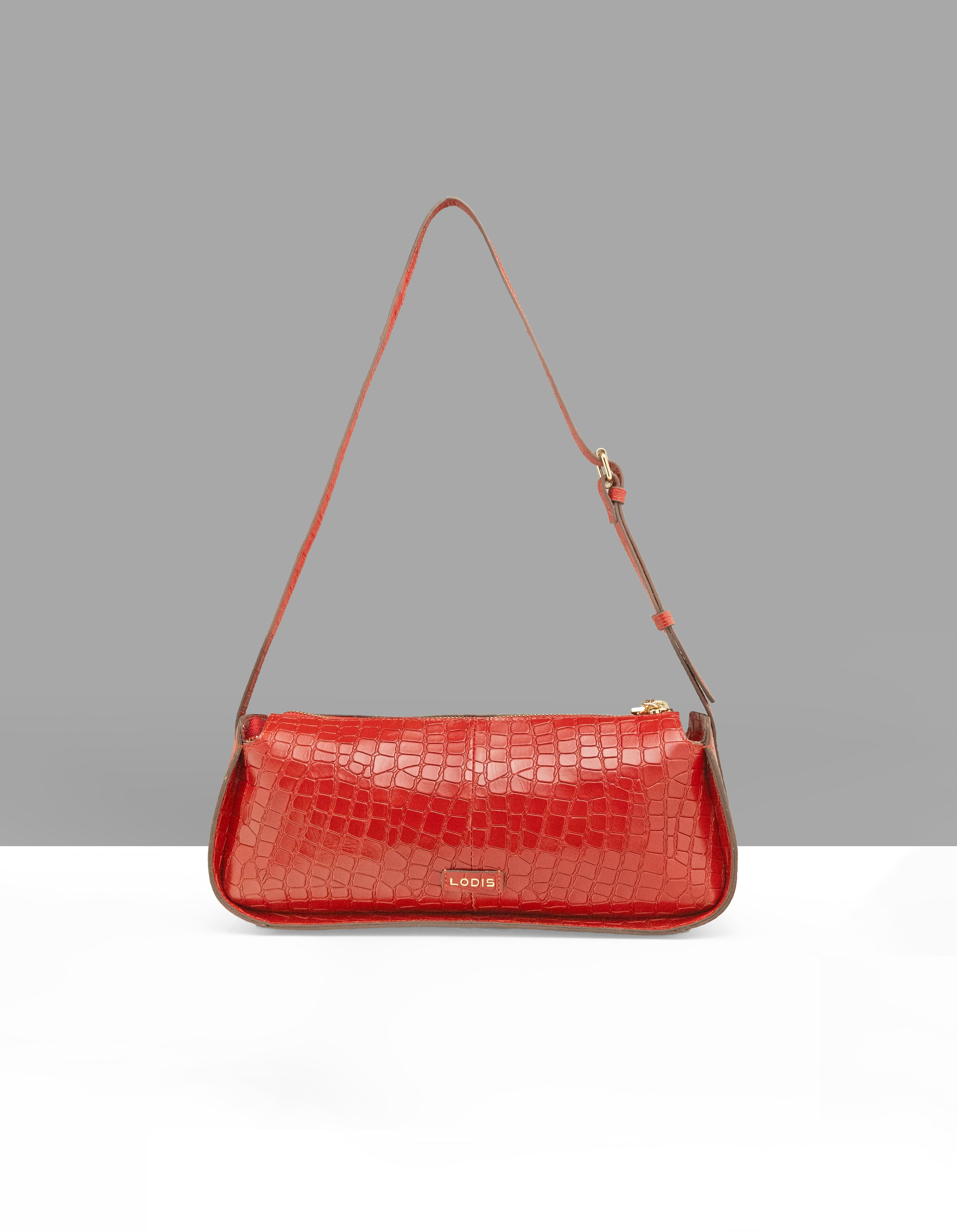 Maya Croco Shoulder Bag