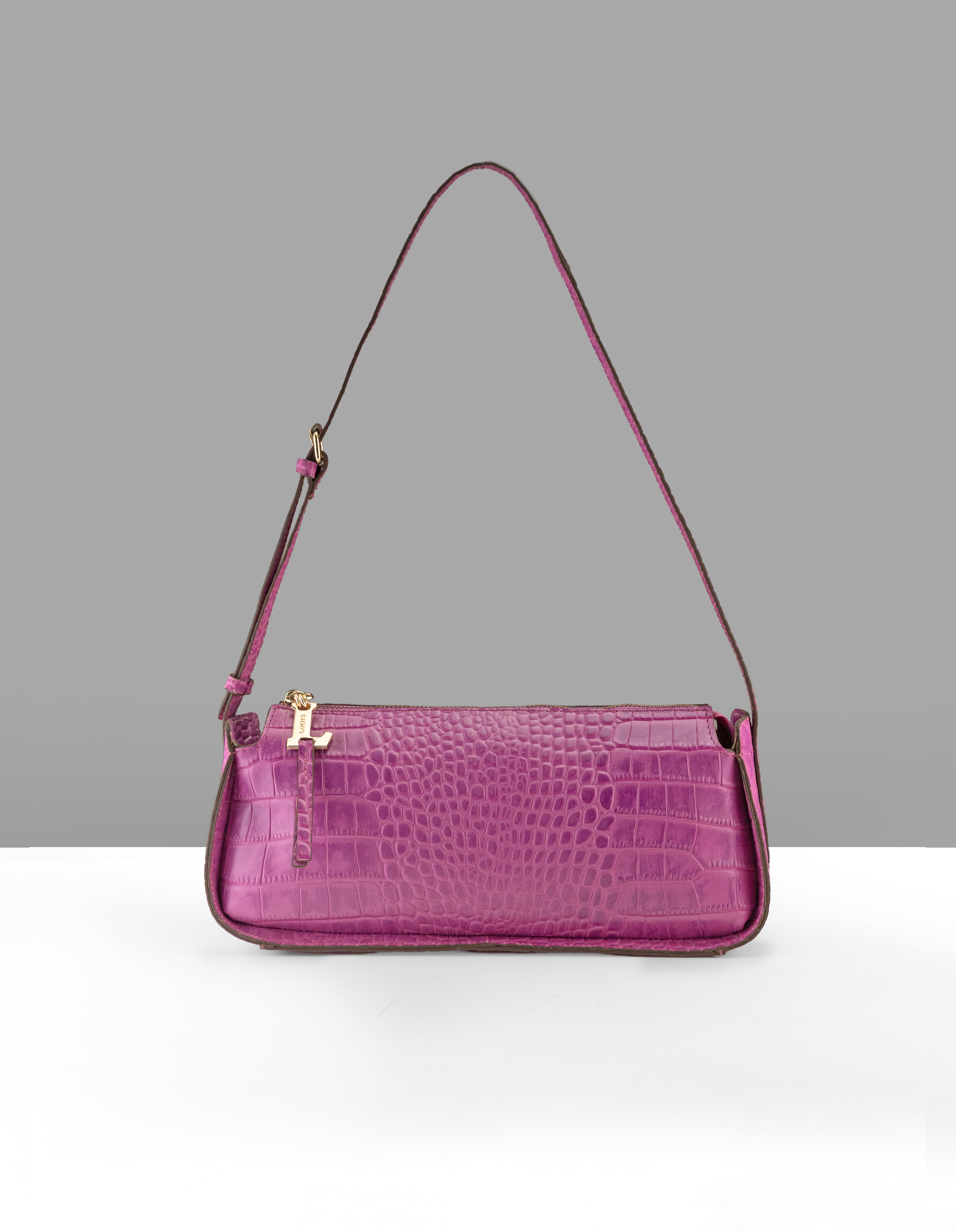 Maya Croco Shoulder Bag